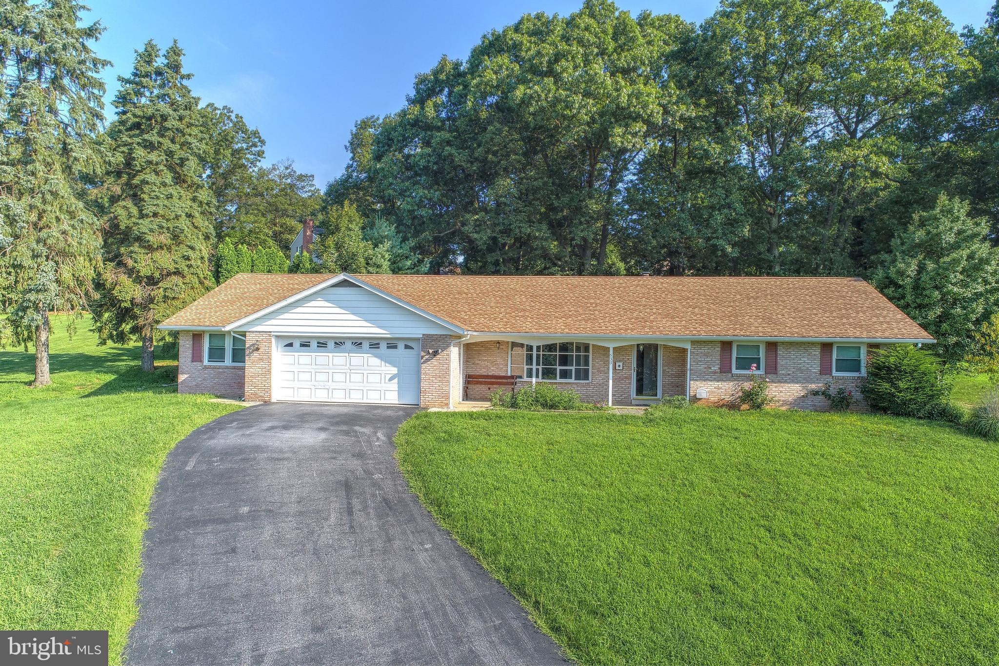 This home has it all! Positioned perfectly at the end of the cul-de-sac, you have an awesome view of Red Lion from out the front door! Wooded, secluded half acre back yard, with a 28x11 paver patio, storage shed, and even a trampoline included!  The dining room features a beautiful floor to ceiling brick wood burning fireplace that is the focal point of the room.This would be a perfect home for a growing family, with all of the extra space it has- 4 bedrooms and 2 full baths on the main floor, and a huge living space in the basement that has 4 rooms plus a storage room! Main floor laundry right off the kitchen is extremely convenient, as is the outdoor access from one of the bedrooms. Home had new roof in 2008, new windows 2010, flooring 2012, and new HVAC in 2014. Awesome location, with easy access to Rt. 24, and walking distance to an elementary school. You can move in right in time for school to start!