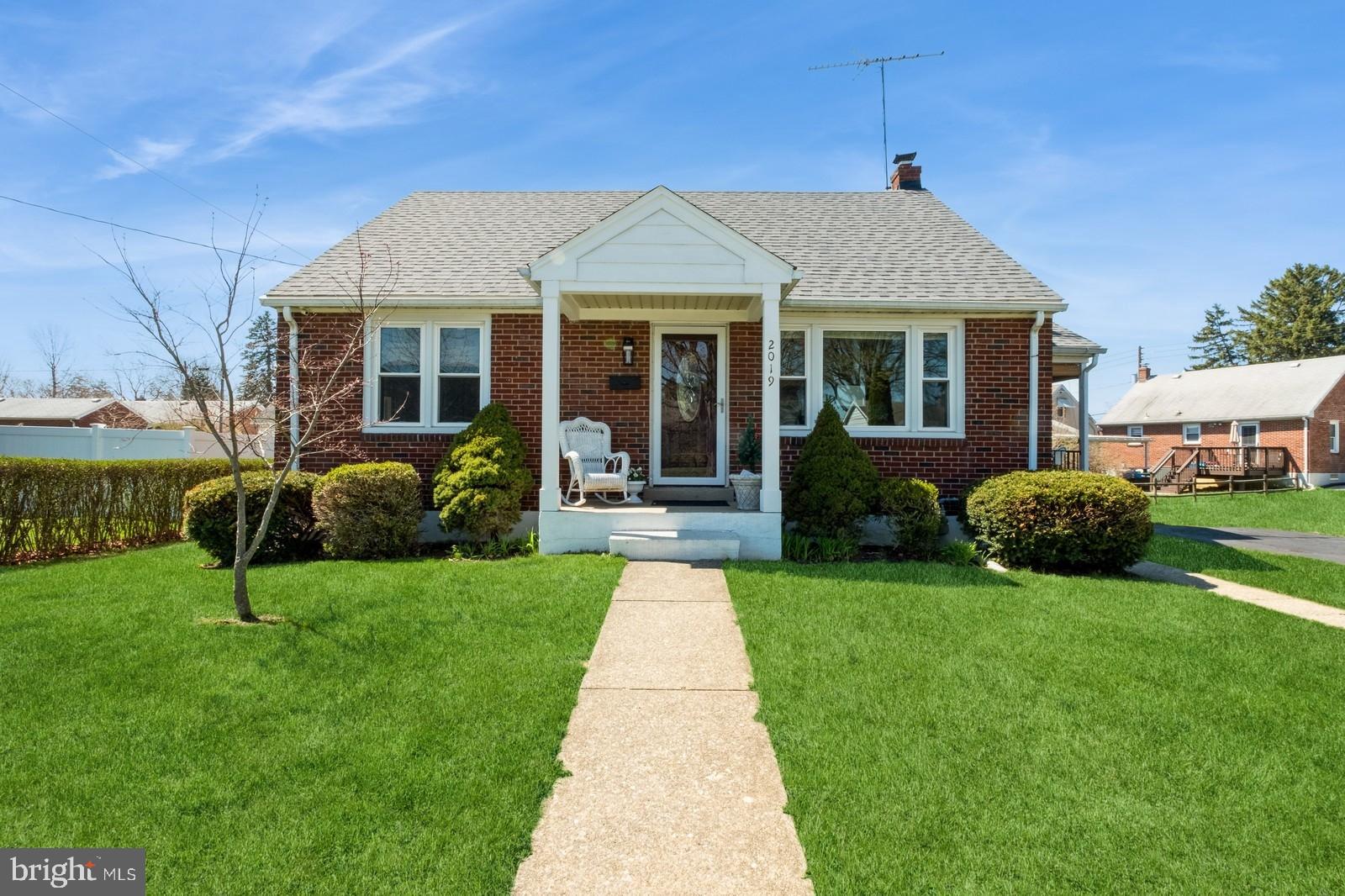 A Bethlehem Beauty! A charming, brick Cape Cod ready for lucky new owners! Fantastic location. Home is solid construction with wonderful hardwood flooring, spacious rooms, awesome closets! Eat-in kitchen. Main level has spacious 2 bedrooms, full bathroom; 2nd floor has 2 more spacious bedrooms. Fabulous full basement with Bilco doors for easy access moving furniture in and out! One third finished as a TV room, One third Laundry room, and 1/3 Private Office/bedroom! Wonderful level yard. Shed for your mower & gardening supplies. Seller will provide a required clear Certificate of Occupancy to buyer. A move-right-in ready home! Neat & clean, too. Adorable side porch. Charming property with character!