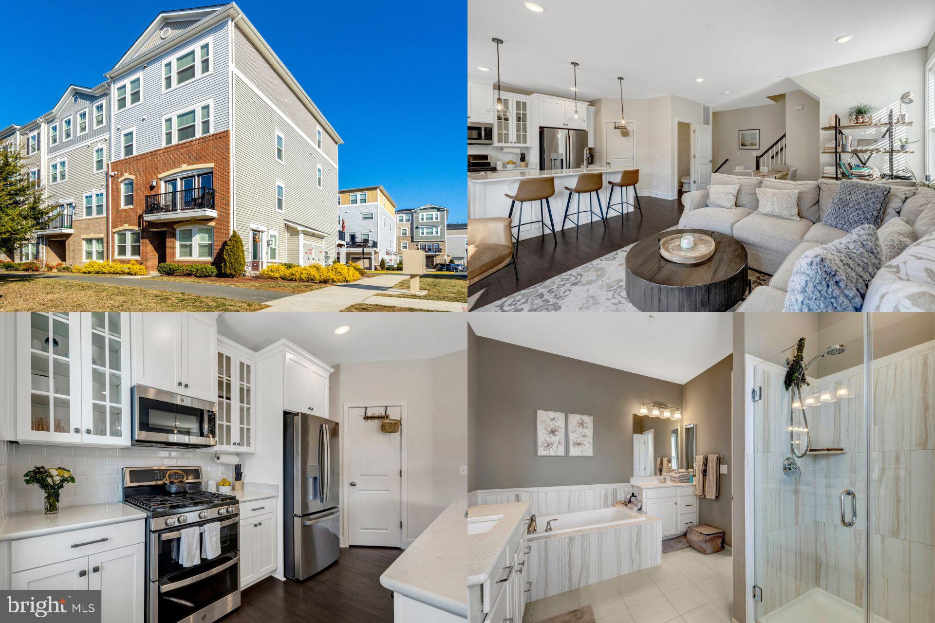 Welcome Home! This stunning 4-level townhouse-style condo in the sought-after Stone Ridge community is the perfect blend of modern elegance and everyday comfort. If you're looking for more space and luxury, look no further. This home offers the benefits of condo living without upstairs neighbors, giving you privacy and peace of mind. Beautiful hardwood floors that flow from the entry-level foyer to the main living area. The open-concept kitchen, family room, and balcony make entertaining effortless! The gourmet kitchen is a dream, featuring upgraded cabinets, quartz countertops, a huge island with bar seating, stainless steel appliances, a walk-in pantry, and a gorgeous white backsplash—all designed for both function and style. Retreat to the expansive primary suite on the 3rd level, complete with a large walk-in closet and spa-like ensuite bathroom, featuring a soaking tub, oversized shower, and dual vanities. The attached one-car garage boasts an epoxy-coated floor for easy maintenance, and there's plenty of guest parking nearby. Enjoy resort-style community amenities, including a pool, trails, tot lots, and a fitness center. Close to Stone Ridge Village Center for all your shopping and dining needs! Don’t let this one slip away!

** Accepting Back up Offers**