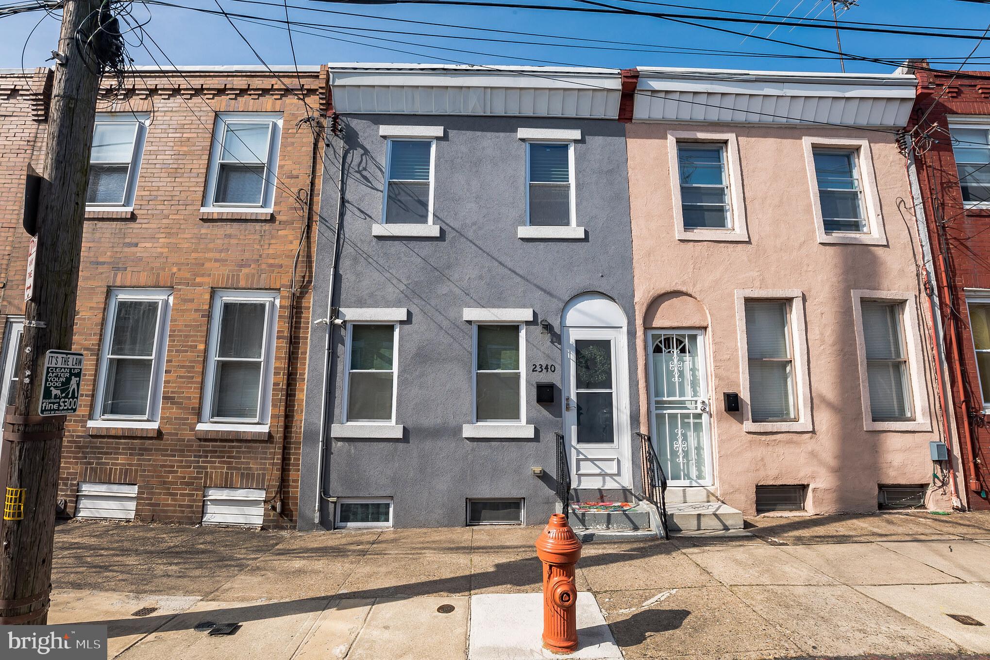 2340 E Hazzard Street is a spacious 3 bed / 1.5 bath on a quiet block in the Olde Richmond / Fishtown section.  This home has everything that you're looking for.  Hardwood floors throughout, exposed brick, hi-hat lighting, newer kitchen w/ stainless appliances + quartz counters.  2nd floor has 3 good sized beds w/ loads of closet space + large master bath.  Full basement w/ washer + dryer + all of your storage needs.  Good sized rear yard w/ new concrete patio + green space.   We all know where it's at, so I wont bore you + name every single cafe, bar + restaurant located in close, walkable proximity (Walkscore is 89, 91 for biking).  Close to I-95, SEPTA, Center City + tons of amenities.