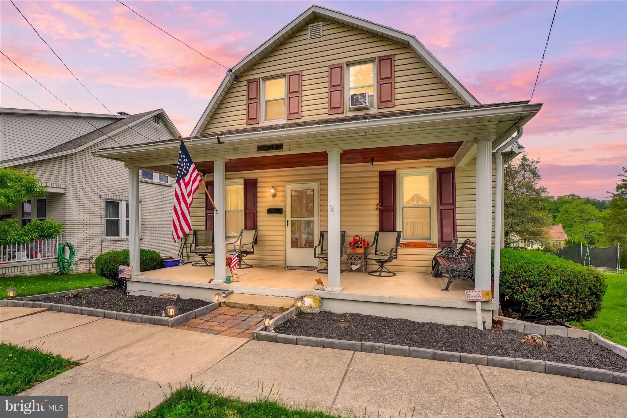 Welcome home to 44 Glen Avenue! This lovingly-maintained home is situated on a low-traffic street within easy reach of all the small town charms of Glen Rock, and just minutes to Shrewsbury, I-83 and the PA/MD line.  A welcoming covered front porch and tidy flower beds frame the front entrance, which reveals a large living room, hardwood floors extending throughout the home,  first floor bedroom and an eat-in kitchen with enclosed porch and access to the deck and backyard. The second floor includes a large bedroom and a bonus room or family room providing additional living space for any need. The backyard offers a nice back deck and room to enjoy warm weather days, plus a detached 1-car garage for parking. With Rail Trail access about 2 blocks away, local shops and dining, events at Ruins Hall, the library and more at your fingertips, this cozy, hospitable home is sure to enhance your lifestyle. Schedule your showing today!