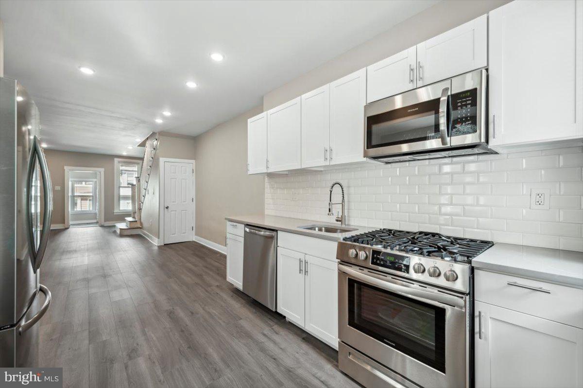 Pack your bags!  This remodeled home on a great block in Philadelphia's Logan neighborhood is ready for it's new owner to decorate and furnish!  This property will bring years of low maintenance living with a newer roof, newer heating and central air system, updated electric and new plumbing.  This home boasts modern vinyl plank flooring throughout, recessed lighting, ceiling fans in bedrooms , ceramic tile bathrooms including the addition of a 1/2 bath on the 1st floor, and updated kitchen with stainless steel appliances, quartz countertops and mobile island.  The enclosed front porch and outside patio area are great additional living spaces that can fit a variety of additional functions.  This property is located close to public transportation, schools and major highways with great access to all Philadelphia has to offer.  Schedule your appointment today!
Listing agent has a financial interest in this home.
Listing agent has a financial interest in this property.