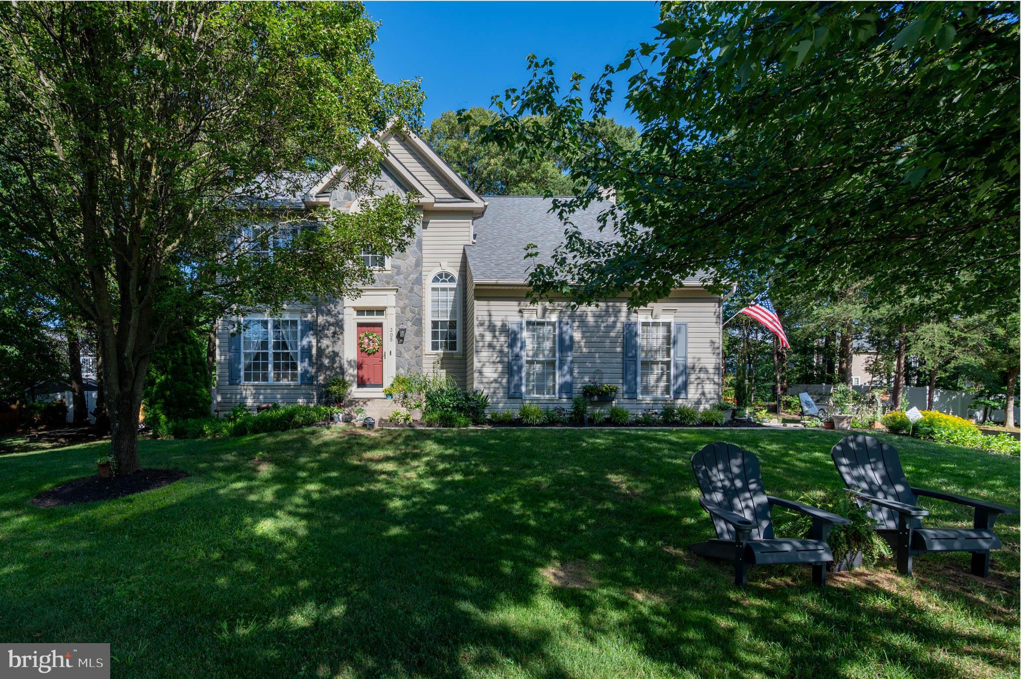 Nestled at the end of a quiet cul-de-sac in Patuxent Glen, this charming colonial offers a comfortable blend of everyday living, thoughtful updates, and outdoor enjoyment. From the moment you arrive, the home feels warm, welcoming, and easy to settle into. Inside, the traditional floor plan provides generous living spaces with hardwood and LVP flooring, custom moldings, a formal dining room, and a spacious family room with a wood-burning fireplace. The eat-in kitchen features a granite sink and countertops, stainless steel appliances, a pantry, and plenty of room for gathering.  Upstairs, the spacious primary suite is a true retreat — airy, relaxing, and, private from the rest of the home. With a vaulted ceiling, large walk-in closet, soaking tub, walk-in shower, double vanity, and ceramic tile bath, it offers the kind of space that feels calm, open, and easy to unwind in at the end of the day. Three additional bedrooms provide comfortable space for family, guests, work, or hobbies, and the upper-level laundry adds everyday convenience.

The outdoor space is one of the home’s most special highlights. A mature tree canopy creates a peaceful, private setting, while the rear privacy fence adds another layer of seclusion. Designed for relaxing, entertaining, gardening, and play, the yard features a cascading koi pond with three ponds, a custom playhouse, an outdoor shower, and a patio with a new 2026 gazebo. Deck and patio spaces make it easy to enjoy morning coffee, casual dinners, summer evenings, or quiet moments surrounded by nature. The yard is also wired for invisible fencing, offering added convenience for pet owners. The unfinished basement offers approximately 1,000 square feet of additional potential, with daylight, windows, interior access, shelving, a sump pump, and rough-in plumbing for a future full bath. Whether envisioned as a recreation room, home gym, workshop, media space, or additional living area, it provides valuable flexibility for the next owner.

Conveniently located near shopping, dining, parks, schools, and major commuter routes, 305 Arlington Court offers the rare combination of peaceful cul-de-sac living, privacy, outdoor beauty, and everyday convenience.