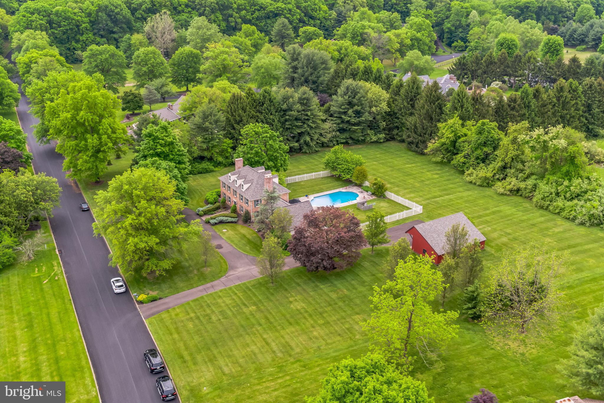Welcome to your sanctuary at 14 Red Fox Drive, nestled on over 2 acres of picturesque landscape just outside the Borough of New Hope! This spacious 3300 square foot brick colonial home offers loads of privacy in the highly acclaimed New Hope Solebury School District. As you approach the property, the circular drive leads you to the front entrance amid the lush greenery and mature trees. Beautifully transformed in just a few short weeks! This is truly a different, more polished version of that which you may have seen when it first appeared on the market for a brief time in May. The solid hardwood floors that blanket both the public and private spaces have been beautifully refinished to reflect the overall stature and character of this finely constructed home. In addition, the light filled kitchen (which overlooks that awe inspiring backyard!) has been totally refreshed with an all new neutral color palate, all new stainless steel appliances, butcher block counters, and new tile backsplash. Hardwoods were installed in the kitchen as well. The interior spaces now truly reflect and pay homage to the incredible quality of this handsome and stately brick residence. As you enter the foyer, you will see a lovely living room with a wood burning fireplace, perfect for cozy winter evenings. The formal dining room is on your right with access to the kitchen. Head down the hall to the kitchen (newly updated!), and breakfast area overlooking the large private backyard and inviting salt water pool.  While hosting guests, the seamless flow from the kitchen to the family room ensures that every occasion will have plenty of space for everyone. Off the kitchen to the left, you will find a first floor laundry, a full bath and a den with a wood burning fireplace. This space could be purposed as an office or a first floor bedroom, as the full bath is right next door. Upstairs, unwind in a spacious master suite, with dressing area and plenty of closets, complete with an en suite bath, with two vanities and a stall shower.
There are two additional large bedrooms with an updated hall bath on the second floor.
Head to the third floor where you will find two more bedrooms for extended stay guests, or perfect for college-aged children who desire privacy and a place to call their own. Located within the highly acclaimed New Hope Solebury School District, this wonderful home is an entertainer’s paradise! It is perfectly situated on an ideal lot within one of the most scenic and sought after neighborhoods in Bucks County. In addition to the inherent beauty of the community itself, Red Fox Farms is surrounded by miles and miles of some of the most spectacular countryside imaginable; yet it remains very accessible to the Princeton Corridor as well as NYC, Main Line Philadelphia and the Lehigh Valley. It is truly worth your while to take another peak at this beautiful home!