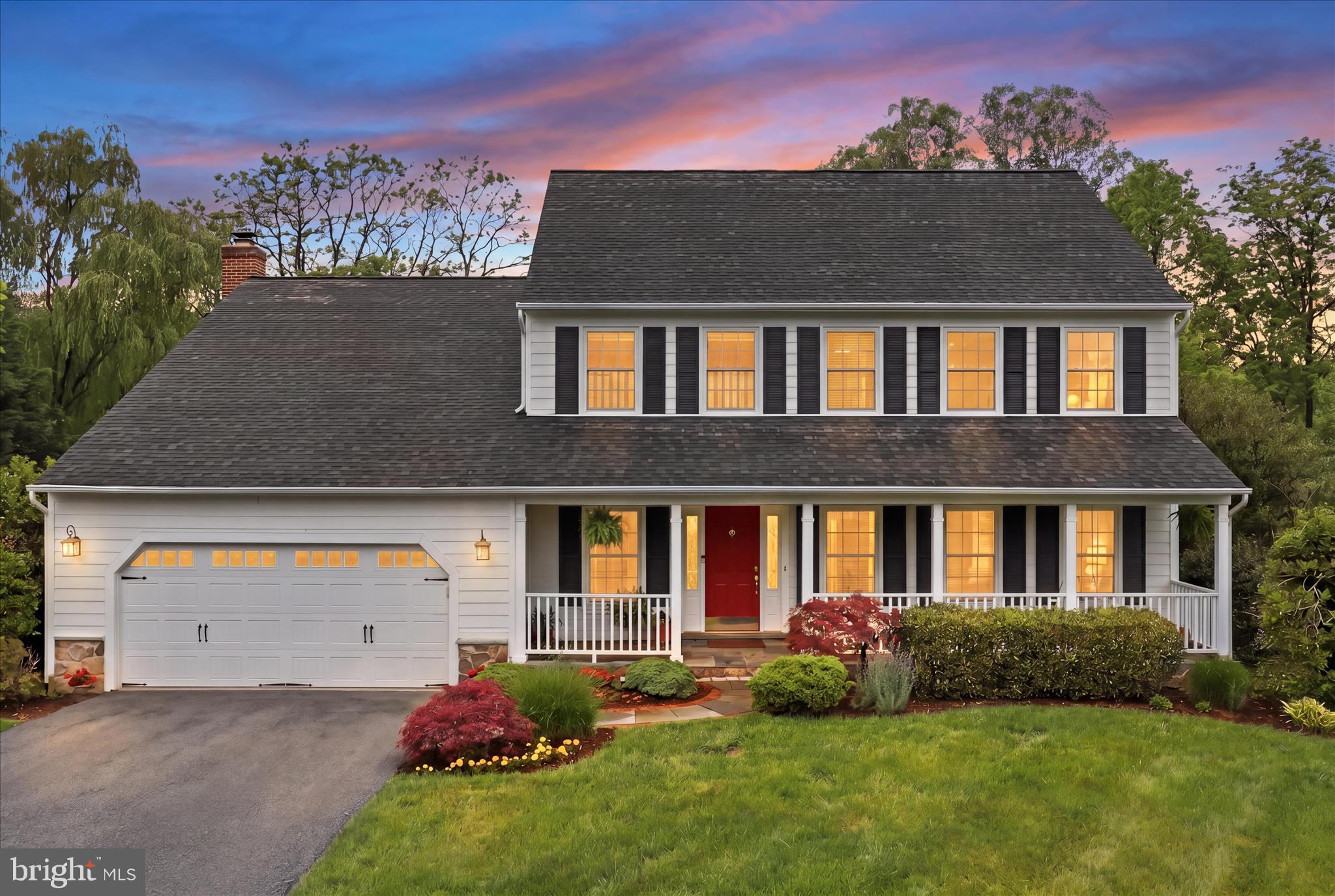 Nestled in the highly desirable Sun Valley community, this stunning 4-bedroom, 3.5-bath Colonial sits on a premium .62-acre cul-de-sac lot, offering ultimate privacy as it backs directly to lush, peaceful woods. Exceptional curb appeal welcomes you with a charming covered front porch, professional landscaping, and a peaceful no-thru street setting.
The main level showcases hardwood flooring throughout and offers an elegant dining room with decorative moldings and bay window, and a formal living room with gas fireplace surrounded by custom built-ins. The bright kitchen serves as the heart of the home, featuring stylish white cabinetry, stainless steel appliances, under-cabinet and recessed lighting, a pantry, and a sunny breakfast area. Just off the kitchen, the inviting step-down family room with a gas fireplace opens to a covered rear deck overlooking private wooded views, perfect for relaxing or entertaining year-round. A mudroom and powder room complete the main level.
Upstairs, the spacious primary suite features crown molding, recessed lighting, dual walk-in closets, and an updated en-suite bath. Three additional generously sized bedrooms and an oversized hall bath completes the upper level.
The walk-out lower level offers a large recreation room with new LVP flooring and recessed lighting, a full bath, and an expansive storage area with excellent potential for future finished living space. A custom flagstone patio just outside provides the ideal setting for outdoor dining, grilling, and entertaining.
Major updates include roof and HardiPlank siding (2010), HVAC furnace (2014), A/C condenser (2019), water heater (2023), and brand-new carpet.
Recently rezoned for Madison High School, this exceptional home combines privacy and convenience with nearby access to Difficult Run trails, Meadowlark Gardens, the Town of Vienna, Tysons, Silver Line Metro, Dulles Toll Road, and I-495 Express Lanes. Sun Valley residents enjoy a low HOA along with community amenities, including walking trails, basketball courts, and tennis courts.
Floor plans and 3D virtual tour available. Schedule your private showing today!
