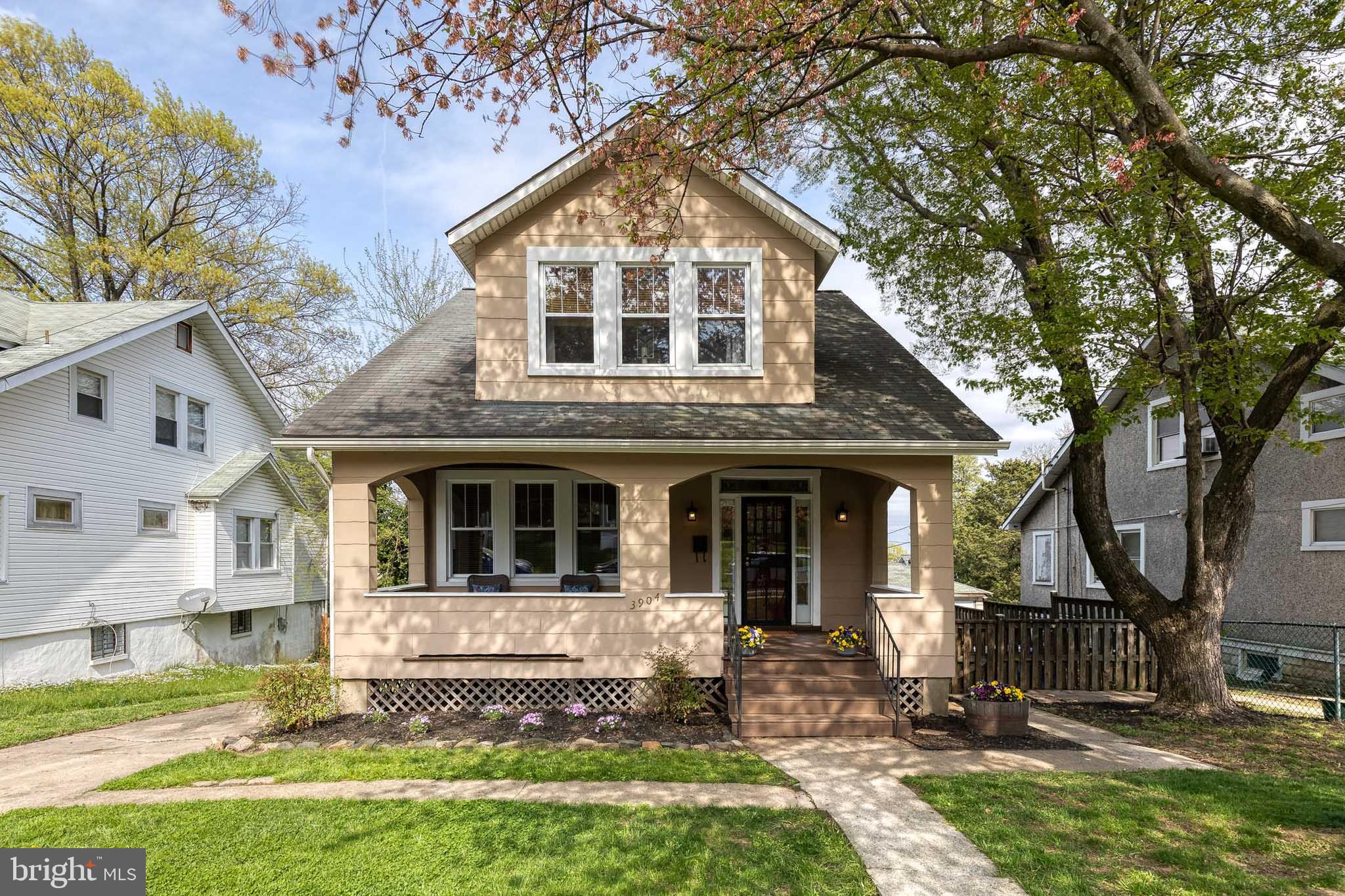 Lovely Waltherson bungalow with charming historic architectural details still in tact as well as updates throughout.  A rare find!  Interior paint (2025) Exterior paint (2025) New Main Level Half Bath (2025), Roof Maintenance (2025), HVAC Maintenance Done (2025).  Quiet one way street with private driveway.  Spacious front porch.  Inside: Gorgeous wood floors throughout each living area.  Open kitchen, updated for today's needs.  Back hall is versatile.  Use it as a breakfast room or office.  Tons of natural light.  LL has very high ceilings and has been used for exercise and entertainment space.  Back yard is expansive with flowering tree and plenty of space for entertaining.  Rear shed space provides easy space to store equipment.  Excellent price in lovely community!  Schedule soon!