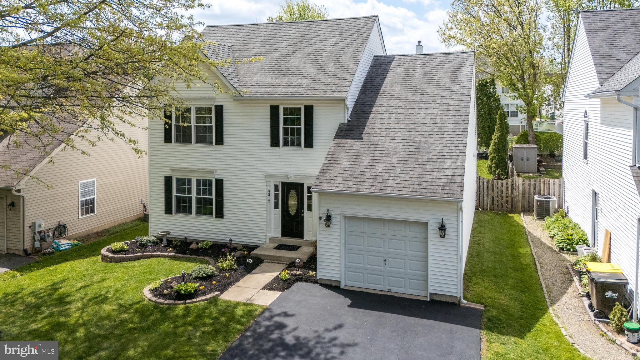Welcome to this impeccably maintained turnkey colonial nestled on a serene street in the highly sought-after Buckingham Square neighborhood, within the top-rated Central Bucks School District. This cherished home has been lovingly and meticulously updated, and is ready for its next fortunate owner to create lasting memories. Step inside and be greeted by a welcoming foyer with elegant wainscoting and durable ceramic tile flooring that flows seamlessly into the beautifully refreshed kitchen. The heart of the home boasts stylish white cabinetry, gleaming granite countertops, a chic tile backsplash, modern stainless steel appliances (dishwasher & microwave 2025), recessed lighting, and a convenient pantry. The bright and sunny breakfast area, overlooking the picturesque fenced in backyard, offers a sliding door to your future patio oasis. The main level also features a spacious living room with wainscoting, crown molding, and beautiful wood flooring that flows effortlessly into a formal dining room – perfect for hosting gatherings. The adjacent family room with recessed lighting, open to the kitchen, invites cozy evenings by the classic gas fireplace. Convenience is key with a first-floor laundry room featuring newer luxury vinyl plank flooring and access to the one-car garage. An updated powder room finishes off this level. Upstairs, retreat to the expansive main bedroom suite, a true sanctuary with 2 closets, one a generously sized walk-in, and an updated en-suite bathroom. Two additional well-sized bedrooms, each with organized spacious closets, share a full hall bathroom with a tub/shower combo. The unfinished lower level offers abundant storage space and endless potential for future living space tailored to your needs. Enjoy peace of mind with significant updates including a roof replacement in 2016, new windows with a transferable warranty, a replaced HVAC system (Nov. 2024), new sump pump, updated electrical options, radon mitigation system, and the entire home has been freshly painted. Located in the heart of Buckingham Township, this home offers a tranquil escape while being just minutes from the vibrant shops and restaurants of downtown Doylestown. Commuting is a breeze with convenient access to major roadways for travel to Philadelphia, New Jersey, and Allentown. Don't miss the opportunity to own this exceptional home in a prime location! Schedule your showing today and start envisioning your life in Buckingham Square.