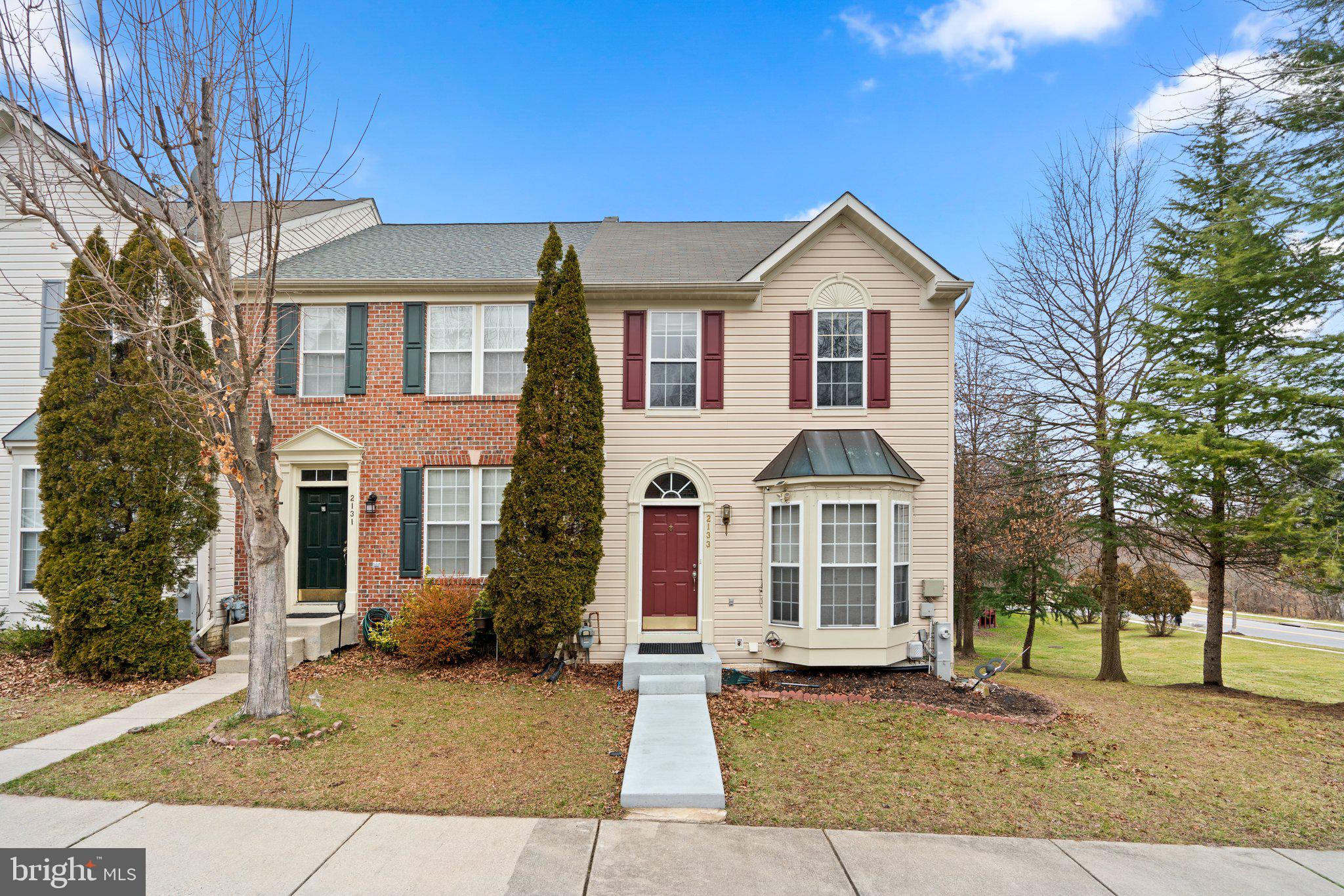 Welcome to this end of group townhome with 3 bedrooms, 3.5 bathrooms nestled in the desirable community of Waverly Woods. As you step into the residence, you are greeted by a living room adorned with a bay window. The gleaming hardwood floors on the main level add a touch of warmth and sophistication to the room.The kitchen features granite countertops, an island, and room for table space. Equipped with appliances including a stove, microwave, dishwasher, and fridge, this kitchen is a perfect blend of style and functionality. Adjacent to the kitchen is a cozy family room with sliders that open to a deck.The upper level is a retreat in itself, hosting the primary bedroom suite which includes a soaking tub, a stall shower and dual sinks. Two additional well-appointed bedrooms on this level provide comfort and convenience with a full bath.Descending to the lower level, discover a versatile recreation room boasting a gas fireplace, full bath and the convenience of a laundry room with a sink.The walk-out access to the rear yard leads you to a patio area.Extra parking spaces are closer to the house. Easy access to I-70 and Rt 40.  No Pets. Available for immediate move in.