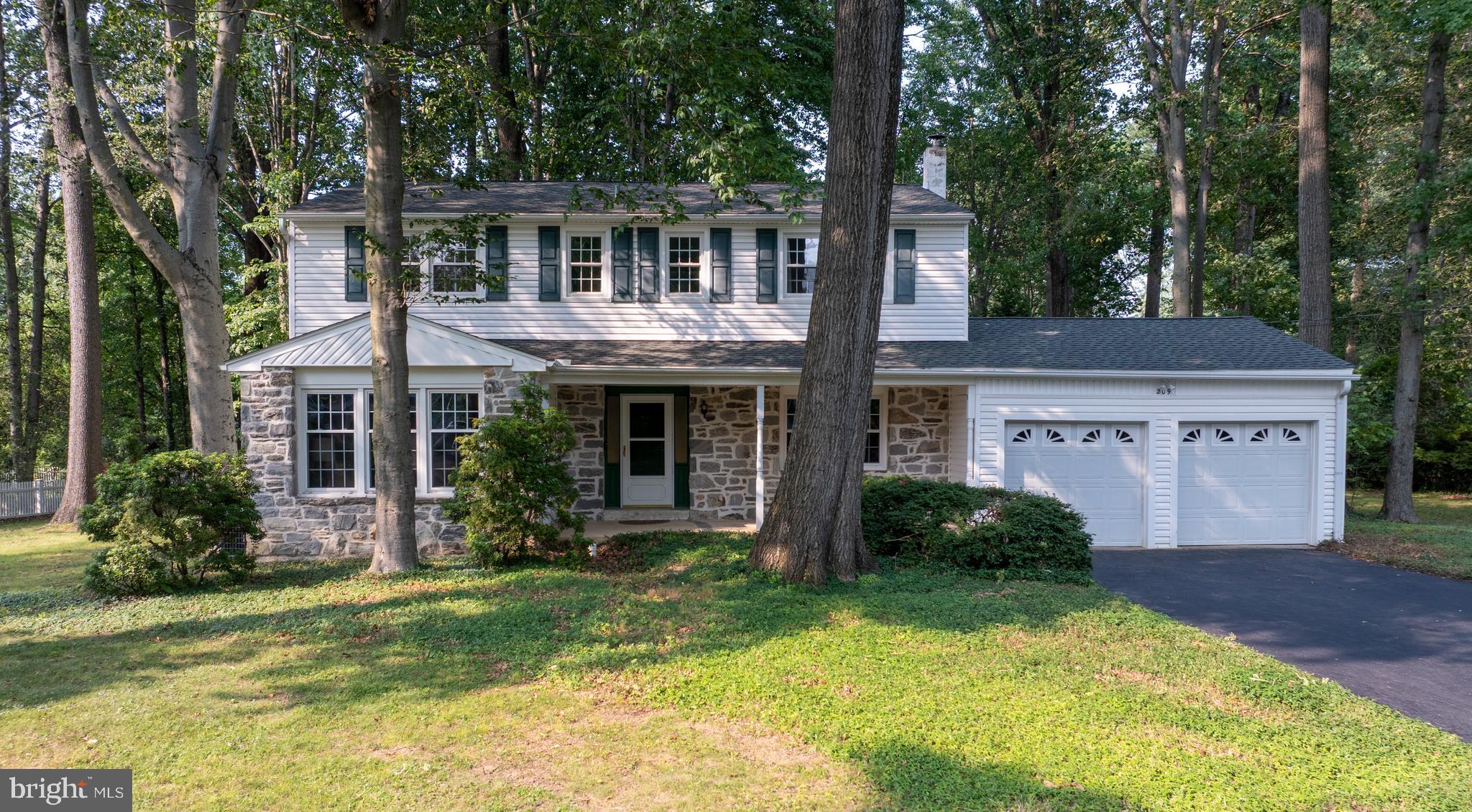 Two story colonial style home now available in Marchwood!  The partial stone front with updated vinyl siding make the exterior of the home very attractive.  The partially wooded level lot is almost 2/3 of an acre.  Enter the foyer of the home, then off of to the sunken living room with beautiful hardwood flooring.  The formal dining room also has hardwood flooring.  The kitchen flooring has recently been replaced along with the sink and butcher block countertop.  A new refrig. is included.  The family room is spacious with a door leading out to the rear patio, and a propane heater is also included.  A powder room and the conveniently located laundry room complete the 1st floor.  Upstairs is the main bedroom with a private bathroom, along with 3 other bedrooms and the hall bathroom.  There is an office on the upper level, or it could be a 5th bedroom if needed.  There are also pull down stairs for attic storage.   Some updates over the years include the vinyl siding, vinyl windows, roof, electric panel, central air, bathroom vanities, and most of the home has recently been painted.  This popular location is close to major routes, shopping and more, and is located within the Downingtown East school district.  This home won't last!