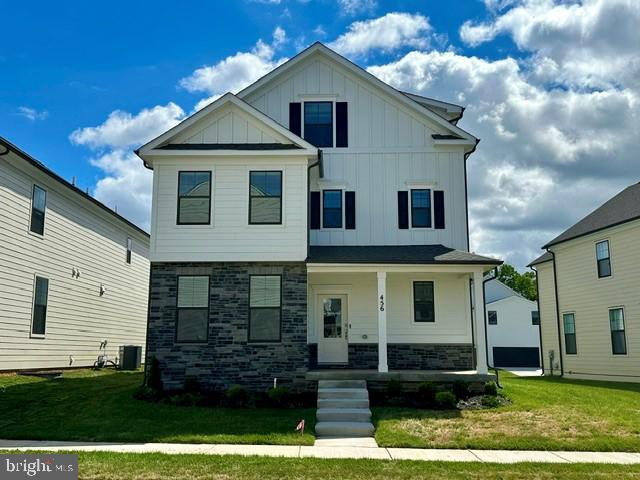 Quick Move-In! 5BR/5.5BA Neo-Traditional in Renn Quarter – 3,646 Sq. Don’t miss this rare quick move-in opportunity in the sought-after Renn Quarter community by D.R. Horton, just one mile from historic Downtown Frederick! This spacious 5-bedroom, 5.5-bathroom neo-traditional home offers 3,646 finished square feet, including a finished basement and a finished fourth-level loft, along with a two-car garage and private side yard. Inside, the open-concept main level is perfect for both everyday living and entertaining. Enjoy a designer kitchen with quartz countertops, stainless steel appliances, soft-close cabinetry, and a large center island—all included. Wide plank flooring, elegant lighting, and abundant windows make the space feel bright and welcoming. The upper levels include a luxurious primary suite with a spa-style en-suite bath and walk-in closet, generously sized secondary bedrooms (each with access to a full bath), and a bonus fourth-floor loft perfect for a home office, guest suite, or playroom. The finished basement offers even more flexible space for a rec room, gym, or theater area. Located within the growing Renn Quarter community, homeowners will enjoy resort-style amenities including a future pool, a dog park, tot lots, and scenic walking trails that will eventually connect directly to Downtown Frederick. Once complete, the community will also feature 20+ commercial spaces for shopping, dining, and local services. Move-in ready by the end of September Ask about special builder incentives available for a limited time. Schedule your tour today and experience comfort, convenience, and community living—all in one incredible location!