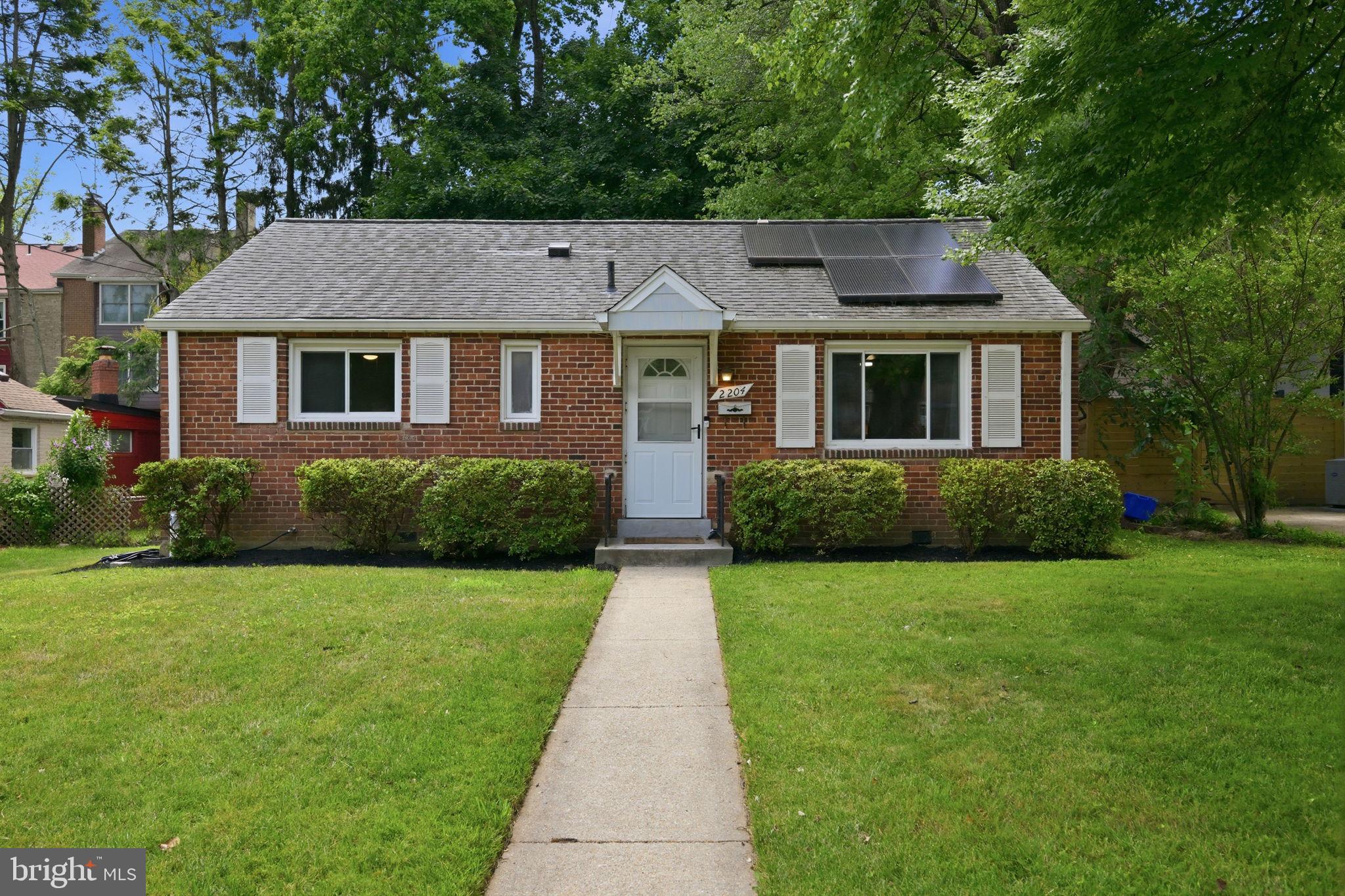 LOCATION, LOCATION, LOCATION! Welcome to this beautifully updated, move-in-ready 3-bedroom, 1-bath single-family home, ideally located 0.4 miles from the Wheaton Metro Station, offering exceptional commuter convenience. Rich in original character and thoughtfully updated throughout, this home blends timeless appeal with today’s comfort and efficiency. One of the home's standout features is its owned solar panels, providing long-term energy savings with no lease to assume. Inside, you'll find a freshly painted interior, beautifully refinished hardwood floors, replacement windows, and abundant natural light. The kitchen features a gas range, while ample storage throughout the home enhances everyday functionality. Step outside to a fully fenced backyard featuring a beautifully updated flagstone patio, storage shed, and fresh landscaping, creating an inviting space for relaxing or entertaining. Additional energy-efficient upgrades include a high-efficiency 17 SEER central A/C system and a tankless water heater, providing year-round comfort. An incredible opportunity to own a beautifully updated single-family home under $500,000!