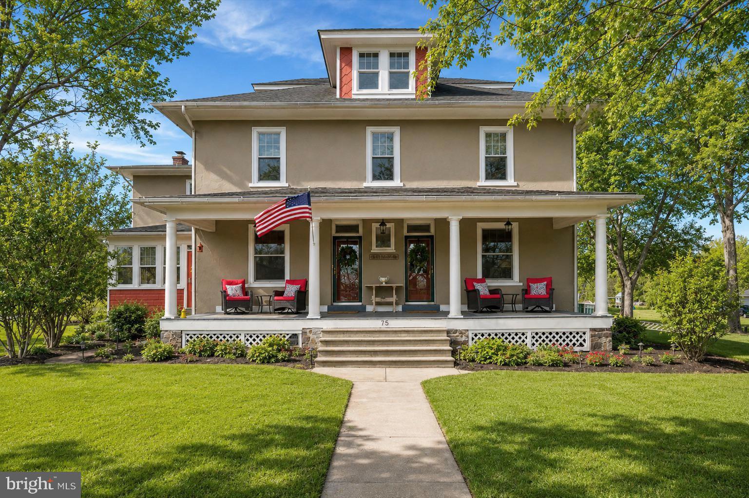 Welcome to this beautifully restored 1920 farmhouse nestled on just under 3 picturesque acres in desirable Lower Salford Township. Offering 5 bedrooms, 3.5 baths, and nearly 4000 square feet of thoughtfully updated living space, this exceptional property blends timeless farmhouse charm with modern comfort and functionality.

Set against the scenic backdrop of Mainland Golf Course, the property is surrounded by vibrant perennial gardens, mature trees, peaceful country views, and unforgettable sunsets. Known locally as the home of the beloved Lily’s Flower Stand, the grounds create a truly special setting filled with character and warmth.

Inside, you’ll find a home that has been extensively renovated and meticulously maintained, featuring a stunning custom kitchen renovation, beautifully refreshed bathrooms, energy-efficient windows, ductless central air, updated mechanicals, and a finished attic studio suite offering flexible living space for guests, work-from-home, or creative pursuits. Rich architectural details, custom built-ins, high ceilings and sun-filled rooms preserve the home’s historic charm while providing the conveniences today’s buyers desire. Don't miss the walk in cool room in the basement designed specifically to extend the life of your fresh cut flowers.

Outdoor living shines here with a spacious paver terrace, covered porch, detached greenhouse, extensive landscaping, and a hidden secret glade tucked among the gardens and trees - creating a peaceful retreat perfect for quiet mornings, reading or enjoying nature. With plenty of room to garden, entertain, or simply take in the serene surroundings, the property offers a truly special outdoor experience. The oversized 2-car garage addition with rear porch adds both practicality and curb appeal.

Ideally located just minutes from the PA Turnpike, Skippack Village, and numerous local parks and walking trails, this property offers the rare combination of serene country living with easy access to shopping, dining, and commuting routes.

A truly one-of-a-kind Lower Salford property where history, beauty, and modern updates come together seamlessly.