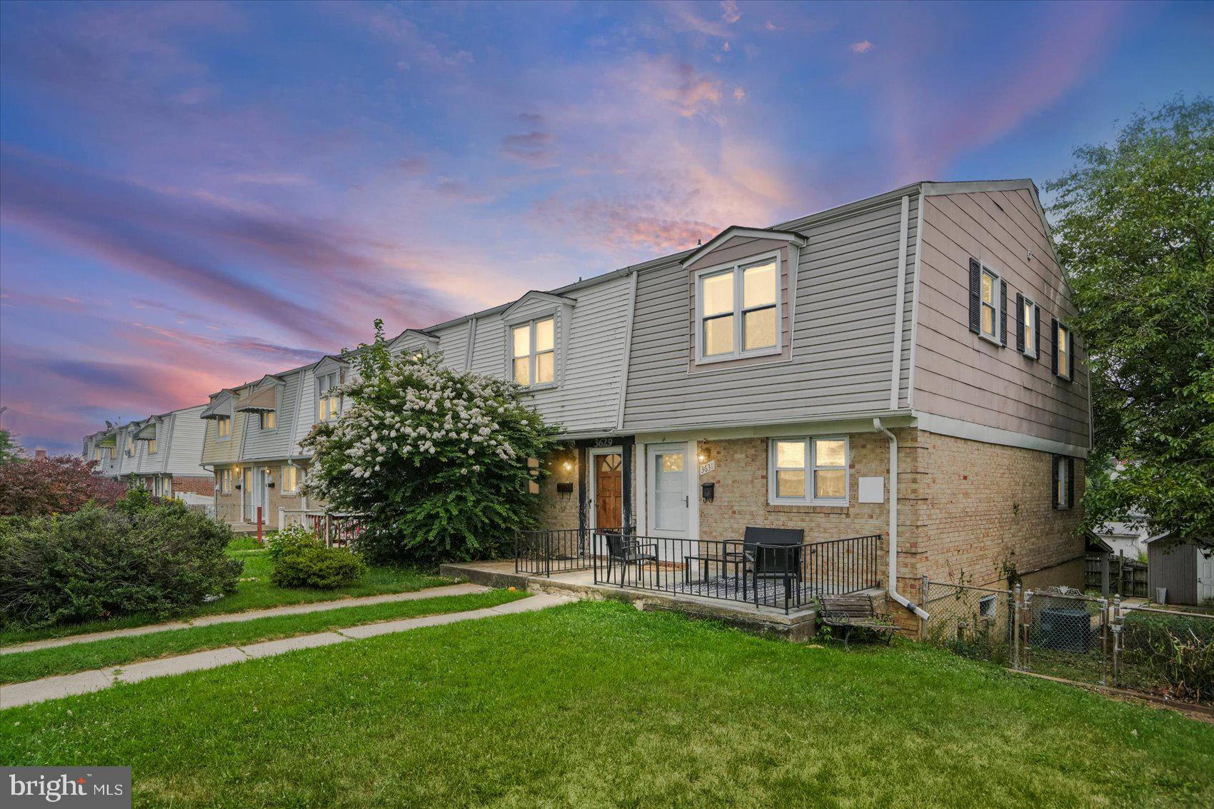 Welcome to this well-maintained, end-of-group townhome in Baltimore’s Violetville community! Offering four bedrooms, two full baths, and three finished levels, this home combines comfortable living with flexible space. The main level features an open living and dining area filled with natural light, gleaming hardwood floors, and an updated kitchen with granite countertops, white cabinetry, stainless-steel appliances, a stylish backsplash, and breakfast-bar seating.

Upstairs, you’ll find three bedrooms with hardwood floors, including a spacious primary bedroom with generous closet space, along with a beautifully tiled full bathroom. The finished lower level expands your options with a fourth bedroom, additional living or recreation space, and a second full bath featuring a tiled walk-in shower.

Outside, enjoy an expansive fenced yard, covered patio, storage shed, and convenient rear parking. Ideally located near I-695 and I-95, with convenient access to Saint Agnes Hospital, Downtown Baltimore, shopping, dining, and everyday necessities. Schedule your tour today and discover everything this inviting Violetville home has to offer!