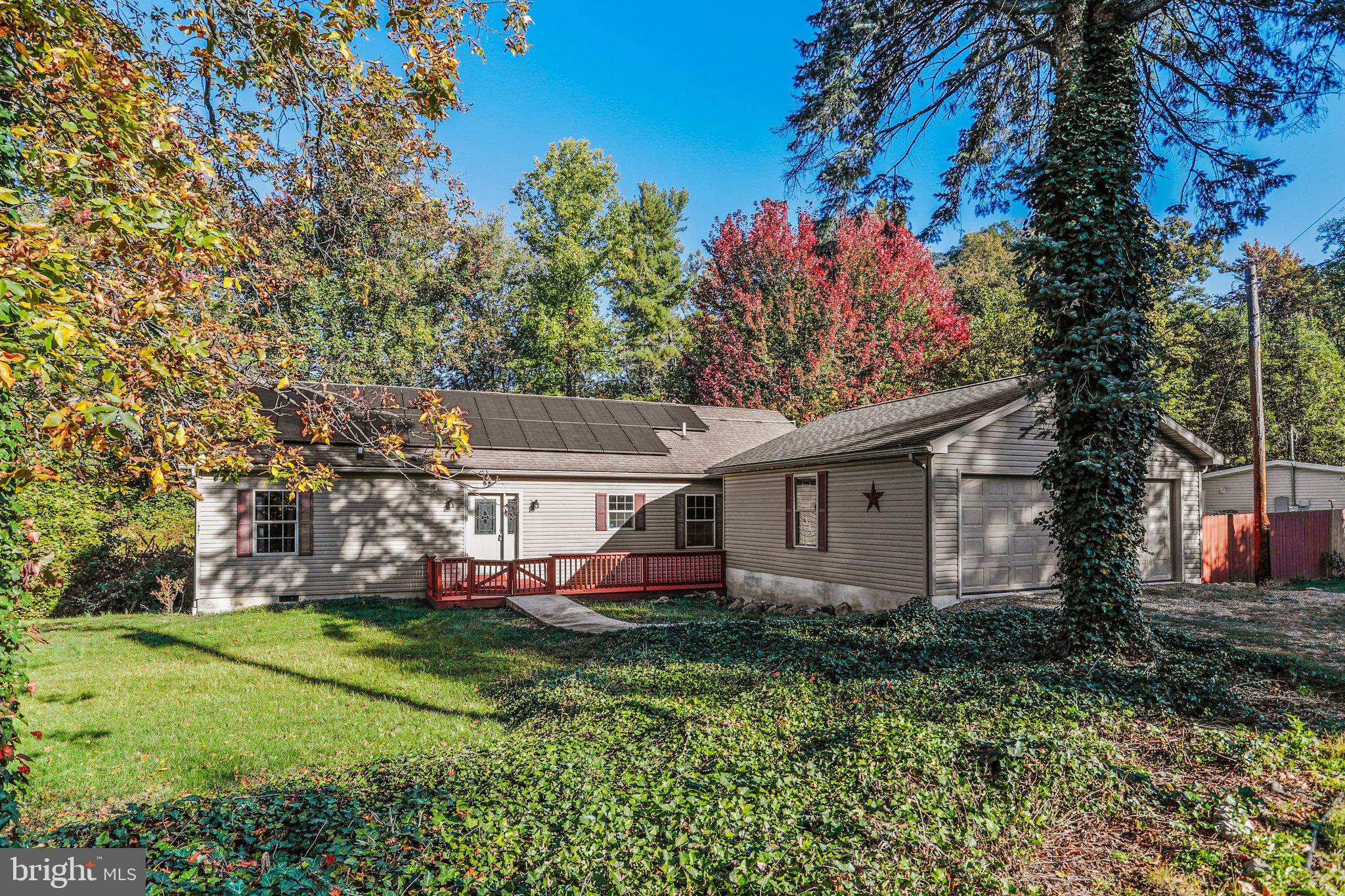 Welcome to 4995 Wright Rd, Fayetteville! This ranch home is nestled on a quiet dead-end street. Home features include 3 bedrooms, 2 full baths including a primary suite with soaking tub, stand up shower and double sinks! There is also a living room, kitchen with island, breakfast nook/dining area and additional family room. This home has lots of built ins throughout and a finished attic with half bath. The sellers did not spare any expense when having this home built! It is much larger than it looks! Outside you will find a corner lot with a fenced in yard and a 2-car detached garage! NOW! The best part!! This home also has a Generac PWR battery storage system and solar panels that harness power from the sun to help reduce or even eliminate your electric bill and provide battery backup during power outages. The sellers did not ever plan to move so they purchased the very best for their financial future. THIS IS NOT JUST SOLAR PANELS!  This is a top-of-the-line battery storage system!  The system is not leased, it is OWNED! You will always have the benefits of your own system and electricity when the power is out or during peak times.  System is warrantied and it is transferrable.  This year alone, West Penn Power rate went up 20% (according to the PA Public Utility Commission). The seller's electric bill has been $0 many months while banking the additional electric not being used. This is a Great opportunity! Come take a look for yourself! This is NOT a manufactured home or a double wide. REALTOR.COM is reporting it incorrectly. **BACK ON MARKET DUE TO BUYER NOT BEING ABLE TO SECURE FINANCING**