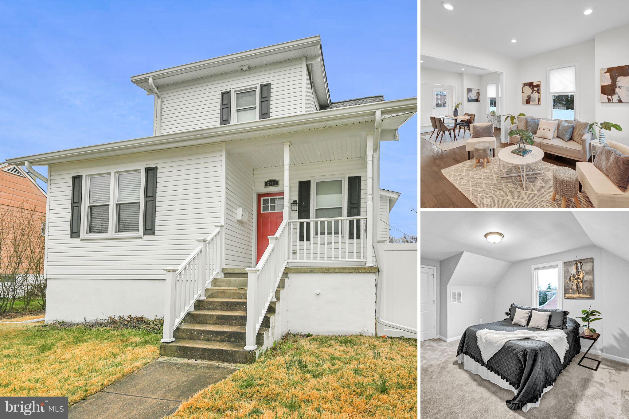 Completely renovated in 2018 (including new roof!), this gorgeous 3BR/2BA cape cod style home on a large corner lot in Hamilton Hills has been meticulously maintained! The high ceilinged first floor features hardwood floors, lots of natural light, and an open concept floor plan for the living and dining areas that are both cozy and spacious at the same time. The modern stunner of a kitchen contains granite countertops, white cabinetry with gold tone hardware offering plenty of storage, a custom backsplash, stainless steel appliances including an upgraded gas range, and large island perfect for eating in or food preparation. The large primary suite is at the front of the house, with dual closets and an updated full bath with large, fully tiled walk in shower. A separate, first floor laundry area is conveniently located toward the back entrance. Upstairs, find two more spacious bedrooms with brand new carpet (Feb 2024) and full bath with updated double sink vanity and tiled tub/shower combo. The unfinished basement provides utility and storage space. The large, flat yard is fully fenced with full white vinyl privacy fencing and is a wonderful space to be outside in truly your own space. The unique feature of this property is the 800sf detached garage, that has been converted into a 600sf finished space (originally intended for music, the space has been insulated and contains sound-proofing paneling). The space could be a fantastic office/in home business space, play space, hobby or craft space, or for band practice! Or, convert back into an oversize 2 car garage. There is an additional 200sf of unfinished space for storage. The driveway leading to the outbuilding contains space for multiple cars for convenient off street, private parking. This lovely home is truly turnkey, updated, feels "homey", and offers more lot space, easy parking, privacy, and both interior and exterior storage than most in the area. This is a beautiful property with unique potential excellently situated in a convenient location.