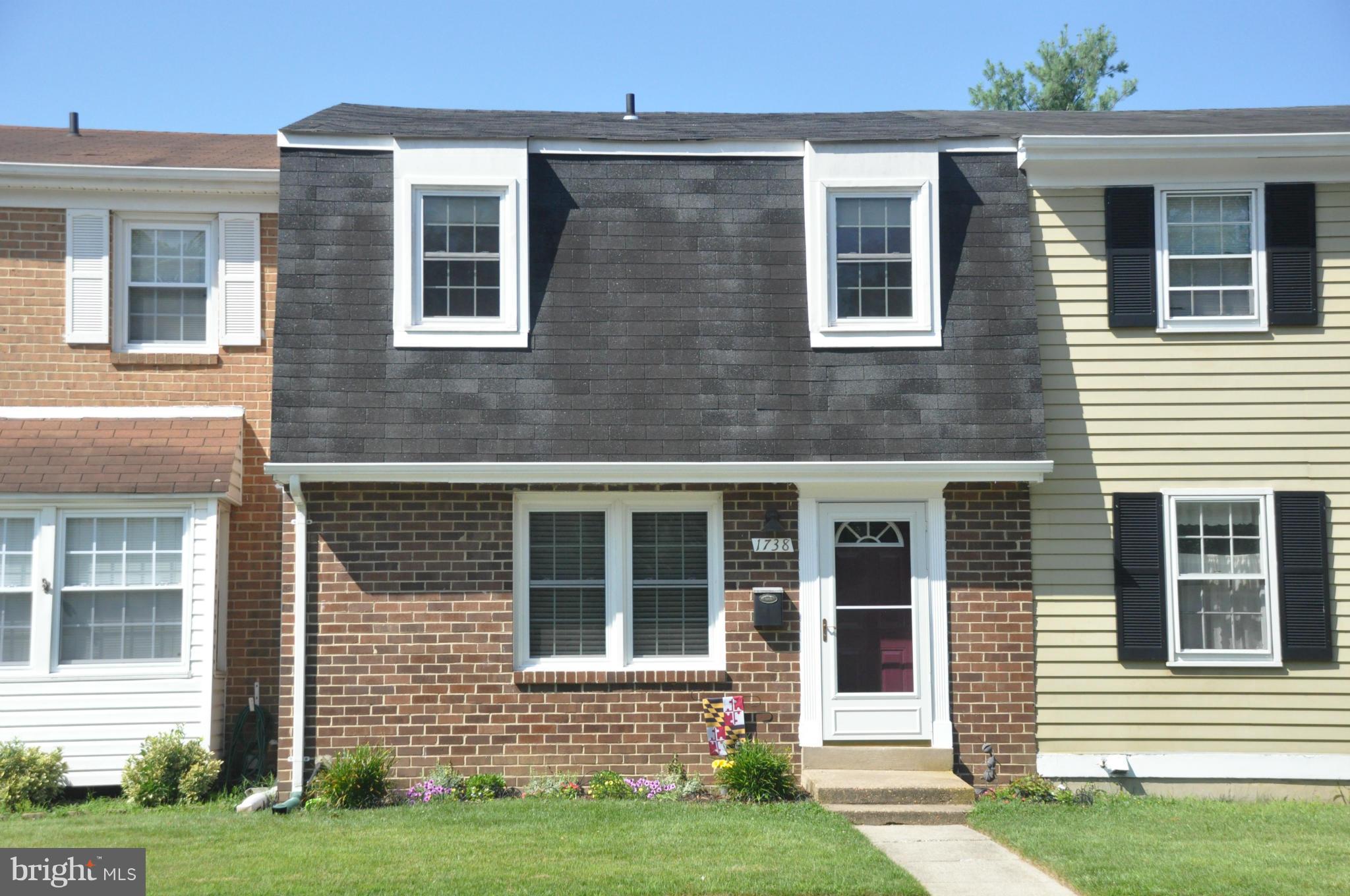 Three bedroom Crofton Square Townhome that shows like a model. This home features updated kitchen with cherry cabinets and stainless appliances, hardwood floors, newer windows, updated bathrooms. Paver patio and privacy fence. Newer heat pump, A/C and hot water heater.  Finished lower level with plenty of storage. Master bathroom was option when built, seller will give credit for installation.