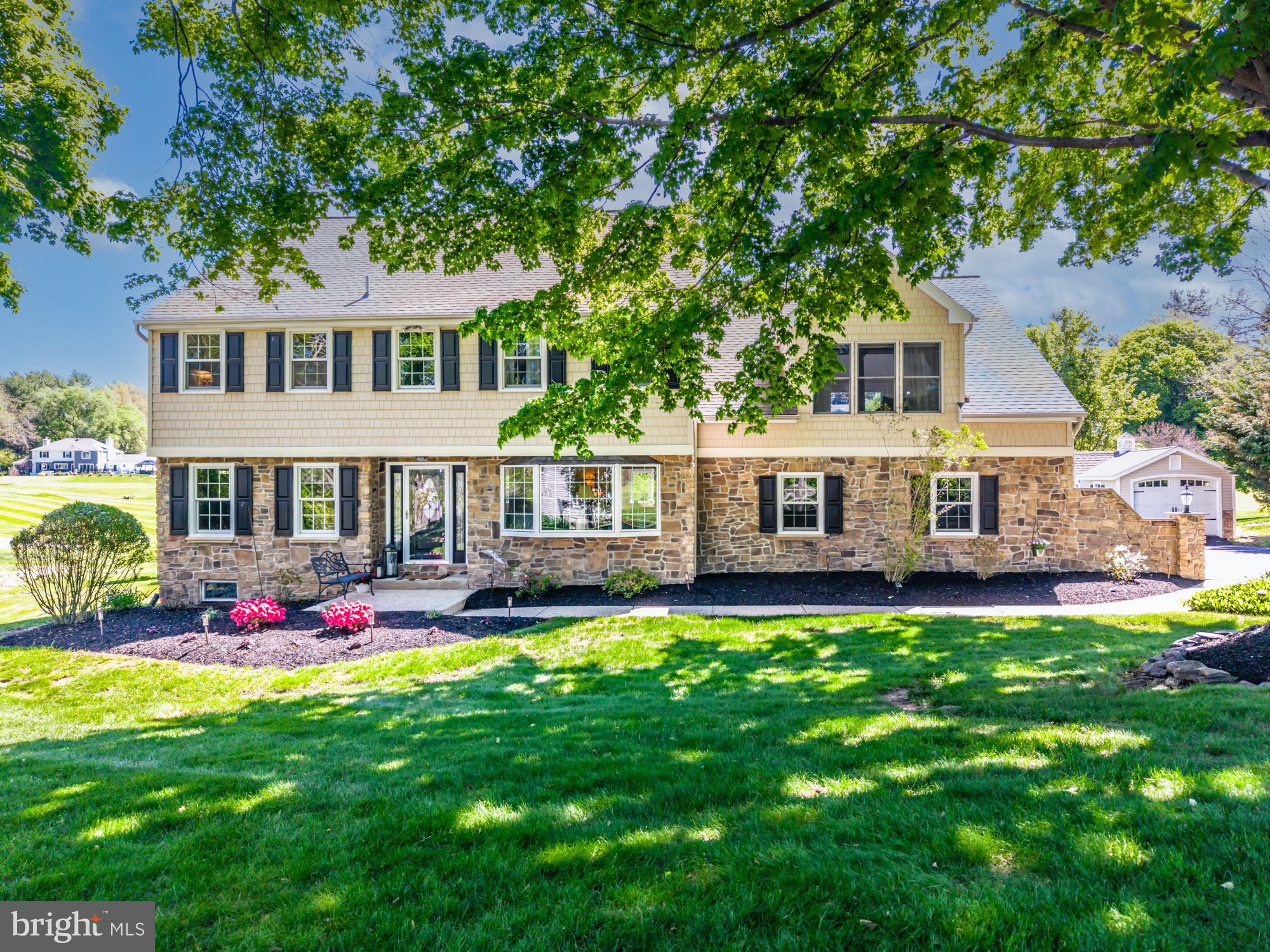 Welcome to this fabulous home in the highly desirable Radley Run community, perfectly positioned on the 8th fairway of Radley Run Golf Course—where a true resort lifestyle is right at your fingertips. This is a rare opportunity to own a beautiful colonial set on a spectacular 1-acre cul-de-sac lot, offering breathtaking views both day and evening, all within the award-winning Unionville-Chadds Ford School District.

Thoughtfully updated throughout, this home features a renovated kitchen with island, an updated powder room, a private home office, and a spacious family room with a wood-burning fireplace. The elegant dining room and expansive living room—complete with a gas fireplace and custom built-in shelving—provide the perfect spaces for both everyday living and entertaining.

Upstairs, the stunning primary suite offers a generously sized sitting area, dual walk-in closets, and a beautifully appointed full bath with soaking tub and walk-in shower. A unique bonus lanai creates the perfect setting for morning coffee or evening relaxation. The second bedroom features an upgraded en-suite bath, while two additional bedrooms share a tastefully updated hall bath.

The finished walk-out lower level is filled with natural light and includes a dedicated wine room—ideal for entertaining and showcasing your favorite vintages.

Outdoor living is exceptional, with an expansive deck, patio, and custom firepit—perfect for enjoying peaceful mornings, sunset views, and evenings under the stars. Whether you're roasting marshmallows, hopping in your golf cart for a round of golf or tennis, relaxing by the pool, or dining at the club pub, this home offers an unmatched lifestyle (Radley Run Country Club membership not included).

Additional features include an attached two-car garage plus a separate garage currently used for a golf cart.

Don’t miss your chance to live in one of the area’s most sought-after communities.