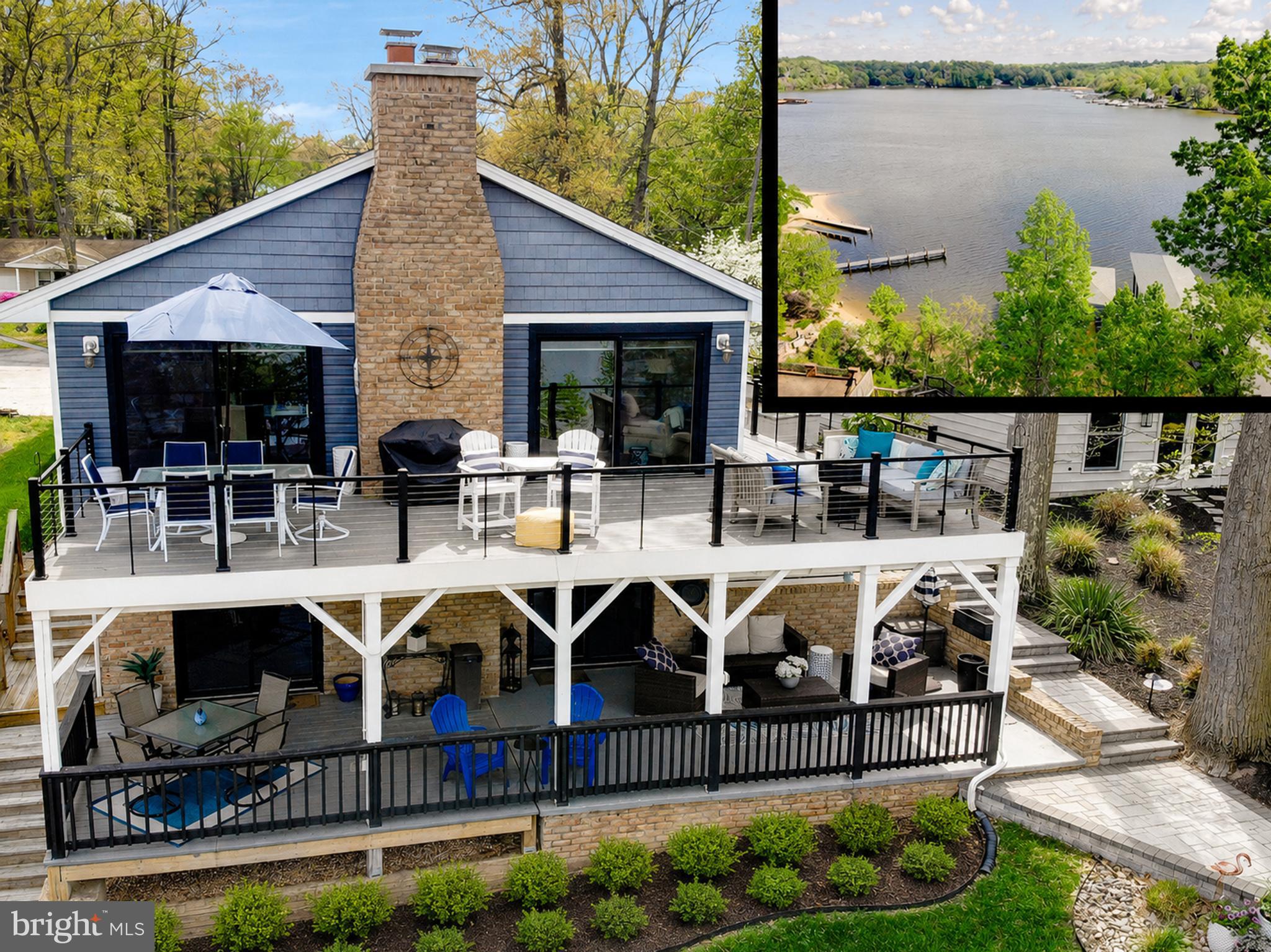 Open House Sunday 05/31/2026 from 10 am - 1 pm!   A boater's dream on the Severn River!  Welcome to waterfront living at its finest!  This stunning 4-bedroom, 2-bath raised rancher is perfectly positioned on a wide stretch of the Severn River, offering breathtaking water views from both the main living areas and the lower-level recreation room. Soaring vaulted ceilings in the living and dining rooms create an open, airy ambiance, while the rec room — complete with a wet bar — is the perfect place to unwind after a day on the water. The pier is a true showpiece, featuring a large landing and two covered boat slips with brand-new roofs — one accommodating vessels 40+ feet and a second equipped with a boat lift for smaller crafts. Additional pier upgrades include updated dock lighting, added electrical outlets, and water service directly to the dock, plus 60 feet of new rip-rap rocks protecting the waterline. Inside, no detail has been overlooked. The fully renovated kitchen and bathrooms shine alongside new hardwood floors in the kitchen, dining, and living areas. All-new windows, exterior and sliding glass doors with electric blinds, and updated interior and exterior lighting complete the transformation. The new roof, fresh siding, gutters, and downspouts ensure worry-free ownership for years to come.  Outdoor living is equally impressive — enjoy the new custom paver walkway leading to your firepit overlooking the highly desirable Severn River.  Multiple outbuildings provide excellent storage for all your tools and boating equipment. Ideally located in close proximity to Historic Annapolis while also offering an easy commute to both Baltimore and Washington, DC — this is the waterfront lifestyle you've been waiting for.