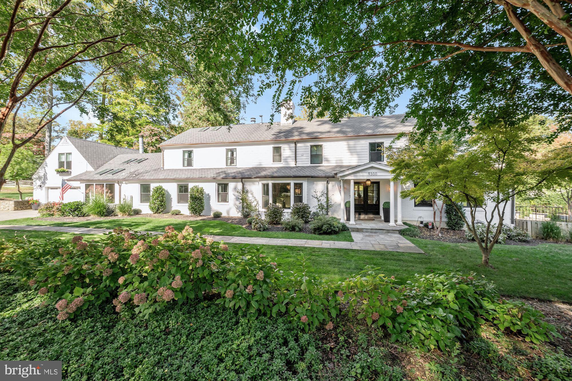 Open Saturday and Sunday, 1-3pm.   NO SIGN ON PROPERTY.  Welcome to 9300 Burning Tree Road, an expansive custom built Colonial, where no detail has been overlooked.  Beautifully sited on over half an acre with lovely specimen plantings, this tasteful, elegant home has been meticulously renovated from top to bottom.  Some of the very special features are:  amazing chef’s kitchen with a 60” Lacanche French Range, custom cabinetry, quartz counter tops, gas fireplace, breakfast room and sitting room; enormous great room with cathedral ceilings and handsome stone fireplace; perfect in-law suite with sitting room and beautifully appointed full bathroom; spectacular two-story primary bedroom suite with sumptuous en-suite bathroom, sitting room, fireplace, 3 walk-in closets and second floor studio; embassy sized dining room with fireplace; large recreation room with beautiful full bathroom attached, which could eventually be used as a main level primary bedroom suite; lovely expansive patio off the kitchen; large two-car garage, tons of storage and so much more! Located in highly sought-after Burning Tree and just minutes to downtown Bethesda, multiple parks, the Beltway and more, this is truly a home of distinction that will delight the most discerning buyers.  Schools are Burning Tree, Pyle and Whitman.