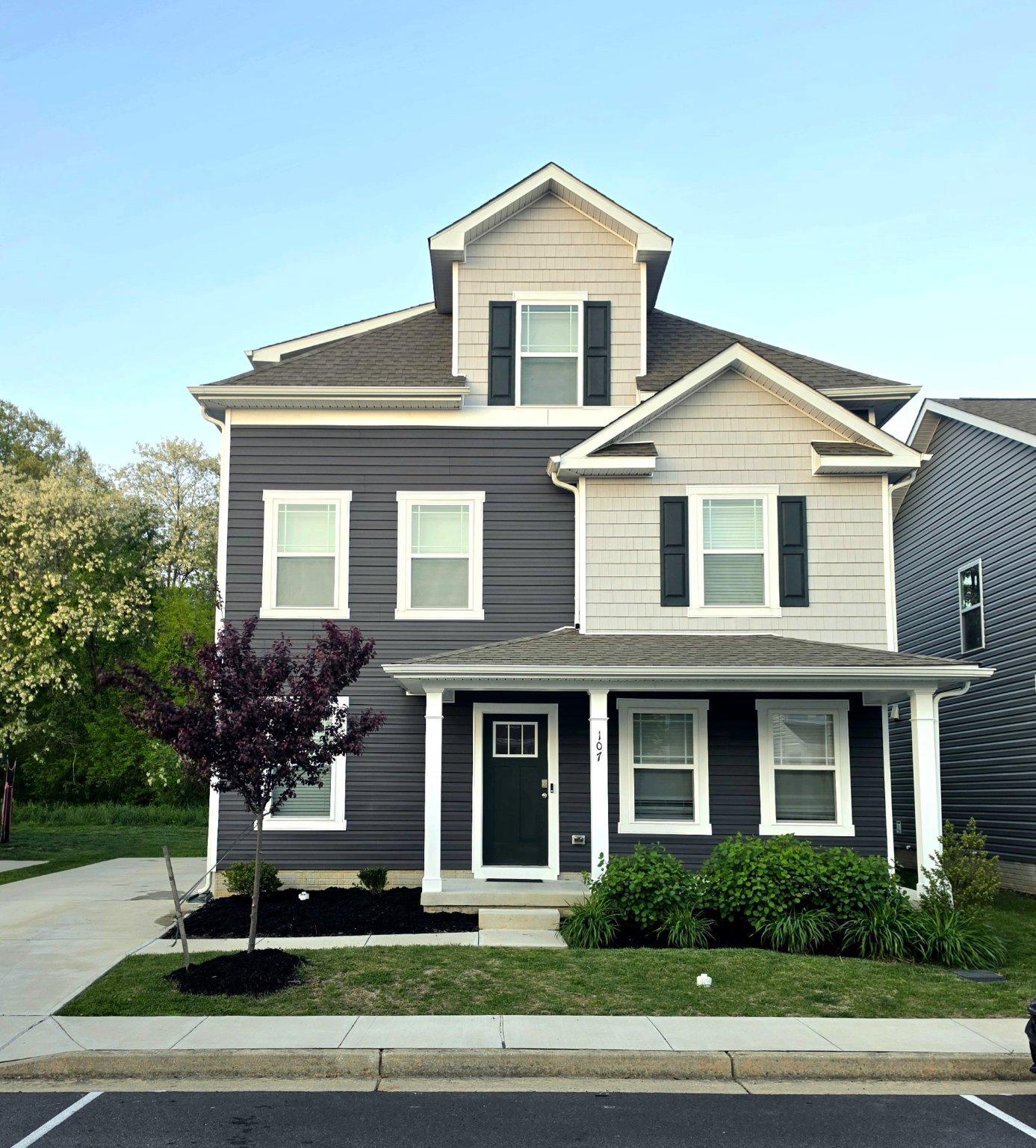 Welcome to this stunning 2023-built home with well-designed architectural elevations! The curb appeal captures your attention and the moment you arrive, the welcoming front porch invites you to slow down, relax; imagine enjoying a glass of iced tea from your favorite wicker chair! Step through the Craftsman style front door into a move-in ready, three-story residence offering 5 bedrooms and 3.5 baths across 2,535 square feet of thoughtfully designed living space. The main level features an open-concept layout with a spacious family room, dining area, and bright, well-appointed kitchen — perfect for both everyday living and entertaining. A convenient first-floor laundry room and powder room add to the home’s functionality. The kitchen is designed with today’s lifestyle in mind, featuring stainless steel appliances, a generous peninsula for gathering, and a large corner pantry providing abundant storage. Upstairs, the owner’s suite offers a peaceful retreat with a spacious walk-in closet and private en-suite bath complete with double vanity and walk-in shower. Three additional bedrooms share a full hall bath with double vanity, providing comfort and convenience for family or guests. The third level expands the home’s versatility with a fifth bedroom, full bath, and flexible bonus space ideal for a home office, playroom, media room, or fitness area! Ample closets throughout ensure exceptional storage options. Extras you’ll love: a modern Smart Home Package offering convenience, efficiency, and peace of mind. Thoughtfully positioned against a backdrop of mature trees rather than neighboring homes, this property offers a more private outdoor experience. Seller is offering a buyer credit toward allowable closing costs — an excellent opportunity to conserve cash for personalized backyard improvements such as fencing, shed or patio after settlement! This beautifully landscaped community common area features a scenic pond with fountain, creating a welcoming neighborhood setting. Located just minutes from downtown Chestertown — known for its charming shops, restaurants, parks, waterfront atmosphere, and Washington College — you’ll enjoy easy access to date nights, community events, and small-town charm at its best. This thoughtfully planned community is complete, offering a wonderful opportunity to become part of an established neighborhood. Don’t miss your chance to make this exceptional home your own!