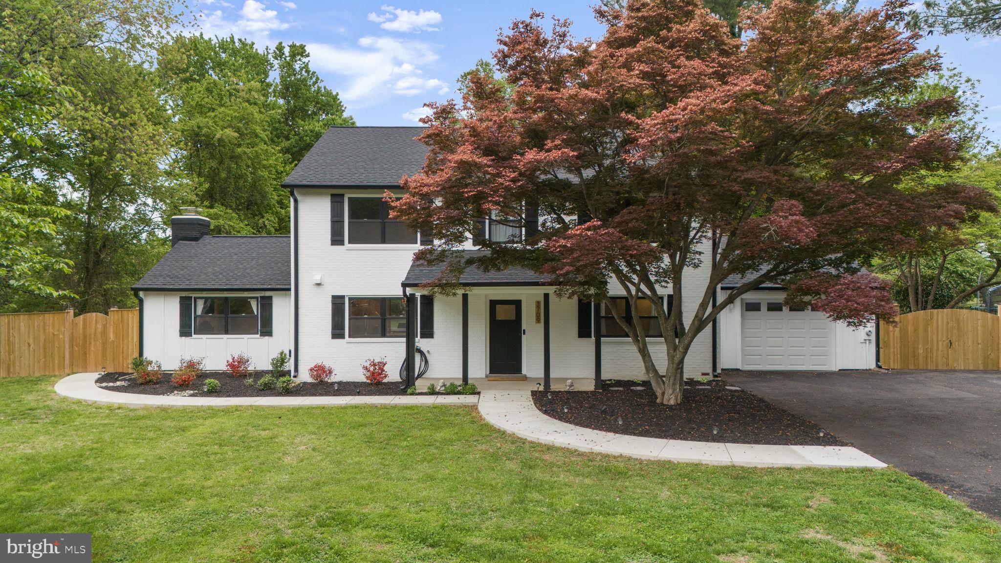 Stunning 4-Bedroom, 3.5-Bath Remodeled Home in sought after Williamsburg Village Community with Modern Upgrades and Exceptional Outdoor Entertaining Space! This beautifully updated residence perfectly blends modern luxury with everyday comfort, featuring gleaming luxury vinyl plank flooring that flows throughout the main level for a bright, open feel. The spacious eat-in kitchen is a chef’s dream with elegant quartz countertops, including beautiful waterfall island, a striking tile backsplash, and premium stainless steel appliances including an electric cooktop, wall oven, dishwasher, microwave, and refrigerator with ice and water dispenser. Adjacent is the cozy family room with a warm wood-burning fireplace, recessed lighting, and brand-new Anderson windows that flood the home with natural light. Upstairs, oak stairs lead to beautiful hardwood floors and generously sized bedrooms, highlighted by the primary suite with a large walk-in closet, spa-like bathroom featuring a luxurious walk-in shower and double vanities, plus a second bedroom with its own en-suite bath for added flexibility. Two additional bathrooms, including a convenient hall bath with shower-tub combo, provide plenty of space for family and guests. Outside, enjoy the fully fenced backyard with charming split-rail fencing and a spacious stamped concrete patio ideal for al fresco dining and relaxing, while the mudroom includes a thoughtful dog shower for pet owners. Additional highlights include a newly paved driveway, a 1-car garage with automatic opener and durable epoxy flooring, and EV charging capability. This exceptional home offers the perfect mix of style, function, and modern comforts—don’t miss your chance to own it!
