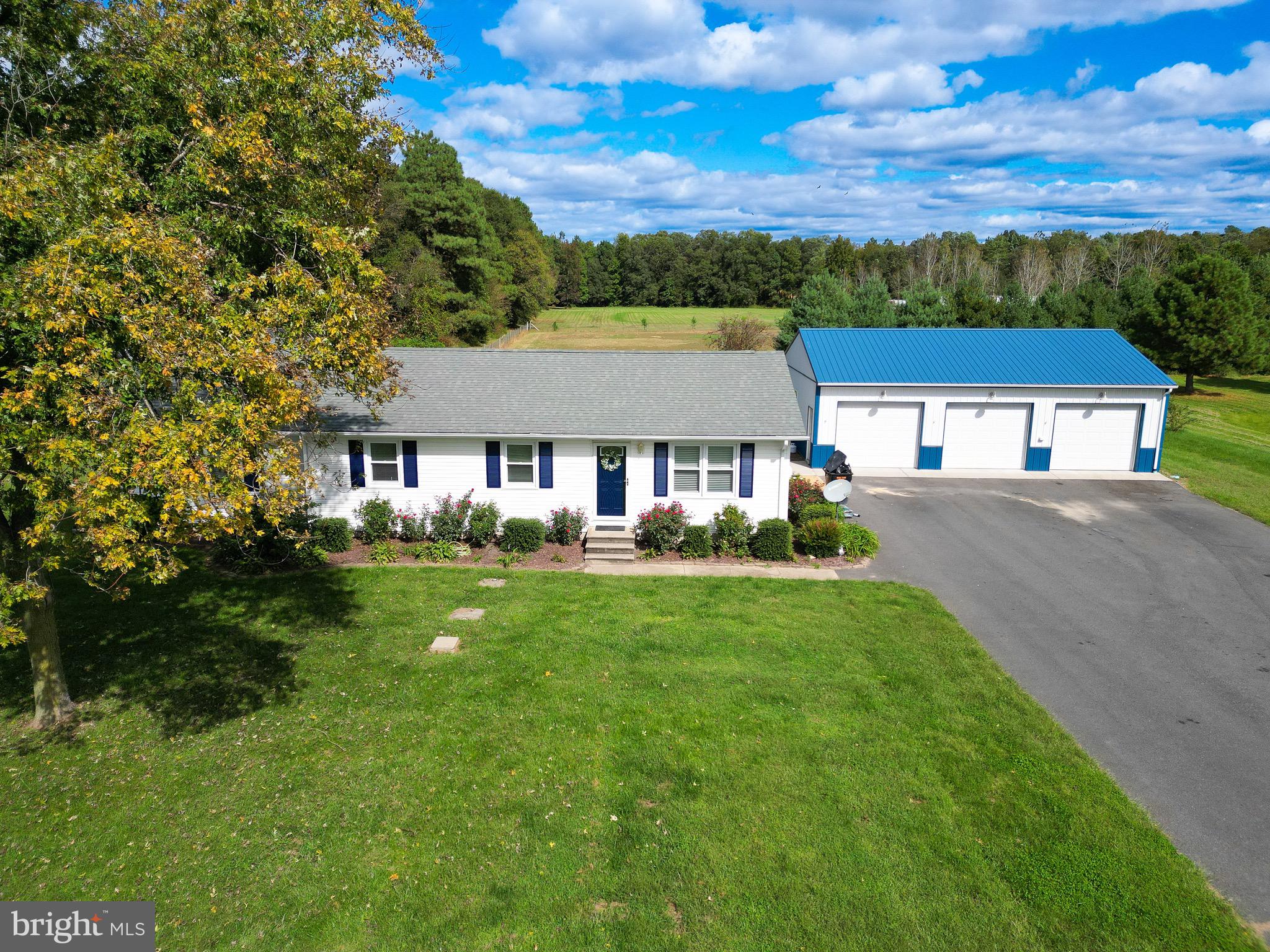 Come check out this 3 bedroom, 2 bathroom rancher situated on an approximately 1 acre lot. Need a garage? This property has a 3 bay garage that is equipped with heating and air. Don't let this one pass by!
