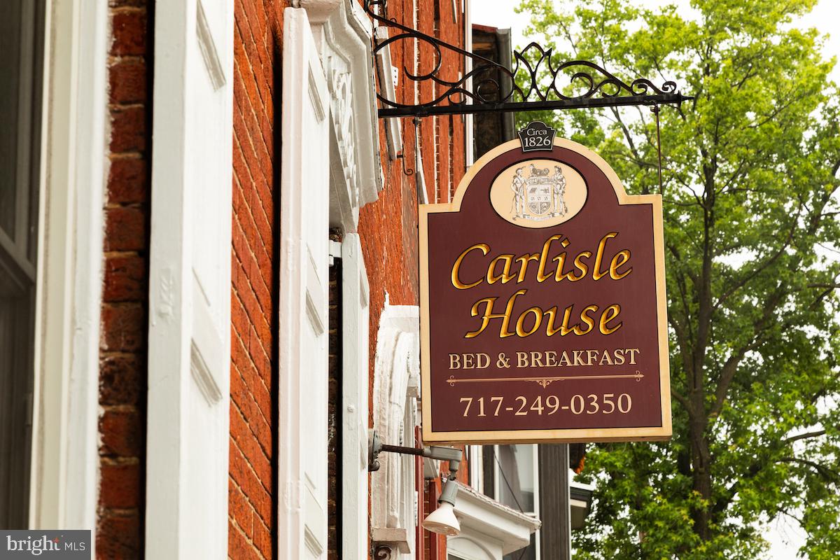 Step into the charm of yesteryear with this captivating historic bed and breakfast in the heart of downtown Carlisle. Dating back to 1826, this meticulously restored property seamlessly marries historic 
elegance with modern comforts. Offering 10 beautifully appointed guest rooms, each with full baths, separate owners quarters,  an on-site yoga studio, convenient parking, and proximity to downtown attractions, this turnkey B&B presents an exceptional opportunity for hospitality enthusiasts and investors alike.