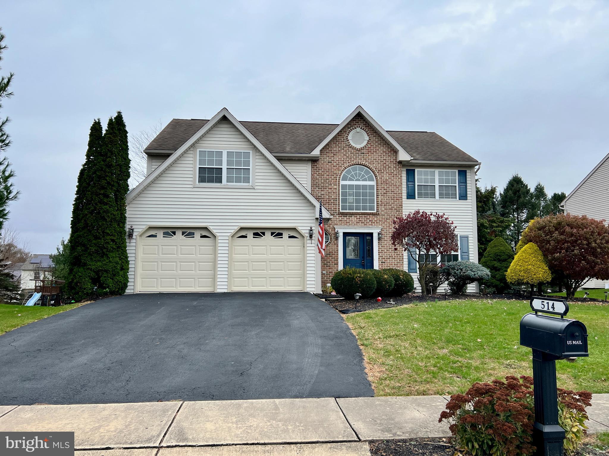 $10,000 CREDIT now being offered on this extraordinarily built home in the desirable 'SHADOW RIDGE" development of Blandon being offered in Very GOOD "as- is" condition. Only three minutes to the 222 corridor for convenient access to both Berks county and Lehigh Valley points. Home consists of expansive kitchen with tile floors, plentiful cabinets and large island work space plus Living, Dining  and family (or office) rooms on main floor. 4 Spacious bedrooms and 2 full baths on 2nd floor. Extra bonus-Finished lower level in basement. Rear deck and landscape all redone just a few months ago. New carpet, windows, garage doors and front door all replaced between four and five years ago. Interior paint approximately five years ago. Rear deck accessible from kitchen, modest yard and 2 car attached garage complete the ensemble. Call for details & schedule your tour today!