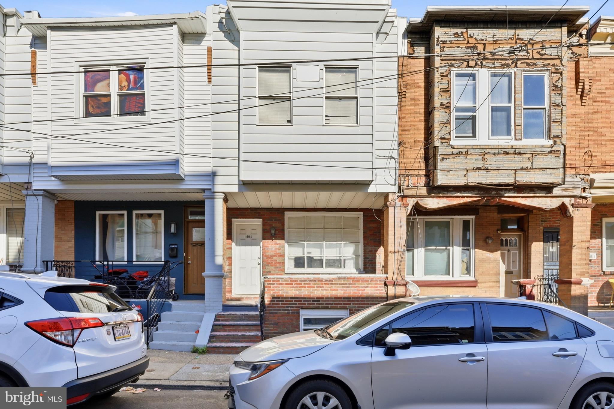 This is a wonderful remodeling project in the heart of Point Breeze. The first floor: living room, dining room, kitchen, and a small backyard. The property has three bedrooms and a full bathroom on the second floor. It appears that the property could have settlement issues.