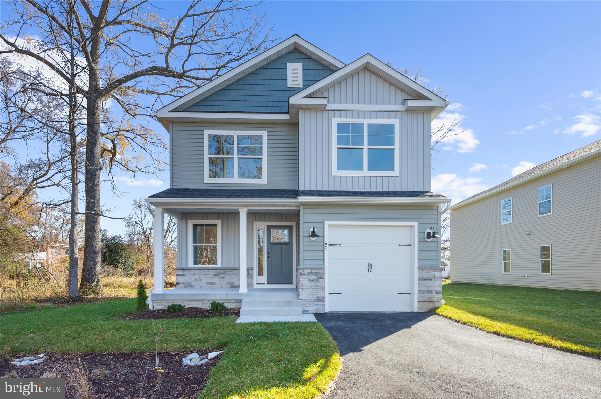 OPEN HOUSE SUN 5/17 1p-2:30p BRAND NEW CONSTRUCTION COMPLETE AND READY FOR AN IMMEDIATE SETTLEMENT! Beautiful Craftsmanship by Respected Builder Jefton Homes who delivers with upgrades at every turn! Check out the detail on the Exterior with Mixed use of Siding Texture, Colors & Stone! The open-concept design allows for seamless flow between living areas, perfect for both Entertaining and Everyday living. Family Room with Electric Fireplace and Mantle, Dining Area and Kitchen with Granite Counters, White Cabinetry, Island, Subway Tile Backsplash and Stainless Appliances. On the Upper Level, The Primary Bedroom Ensuite complete with a Tub and Tiled Separate Shower with Granite Counters, 3 additional bedrooms, Hall Bath with Tile & Granite Counters and Laundry area. Garage with Drywall & Paint. There is a 4ft crawl space. Step outside to discover the expansive outdoor space, ideal for hosting gatherings or enjoying quiet evenings  under the stars. The potential for outdoor living areas, gardens, or even a serene retreat awaits your vision at the this end of the road lot! Perfect commuting location to Ft Meade, NSA, Baltimore & Annapolis.
