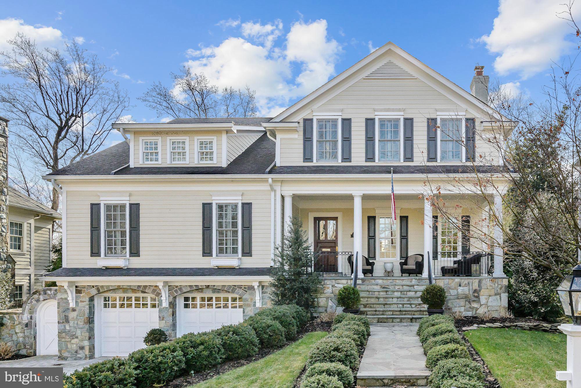 SPECTACULAR home built in 2003, 10' ceilings on 1st floor.  Large, elegant rooms, architectural detail/custom features everywhere! 4 BR, 4.5 BA, 6400 sq. ft. with first floor master suite. Gourmet kitchen/ Breakfast area opens to Family Room and beautiful outdoor space with screened porch, deck and pergola.  LL with side entrance, Foyer, Office , 2nd Family Room.  Open House 3/12,   2 to 4 pm.