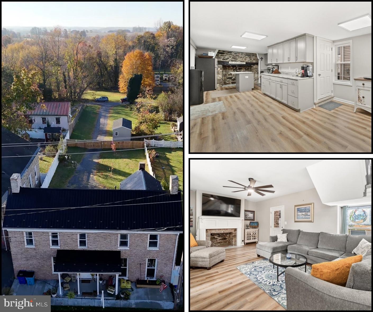 The owners hate to leave this gorgeous home and their wonderful neighbors after only a year but work is moving them to the eastern shore! There is nothing wrong with this lovely home. 
If you love the historical charm of old homes mixed with modern amenities, this one is for you! Amazingly renovated by the previous owner just one year ago, this stunning brick and stone home offers the best of both worlds. Every detail has been meticulously updated, making it a perfect blend of classic character and contemporary convenience.
Situated on a generous 0.34-acre lot in the heart of charming Libertytown backing to park land, this 3-bedroom, 2-bathroom gem is waiting to welcome you home. The exterior showcases beautifully repointed brick and stone, complemented by a cozy covered front porch—ideal for relaxing and enjoying the neighborhood.
As you step inside, you'll be greeted by a spacious living room featuring an exposed stone fireplace, adding warmth and character to the space. This room offers seamless access to both the front porch and the backyard, perfect for entertaining or unwinding. Adjacent to the living room is a versatile room that can serve as a formal dining area or office, complete with a full bathroom nearby.
At the heart of the home lies the country kitchen, where the original stone fireplace takes center stage. This kitchen is a chef's dream, boasting ample counter and cabinet space, an island, a pantry, and a separate laundry area. The kitchen also provides access to the backyard and the large upper-level bedroom, offering privacy and convenience.
The brand new fully fenced backyard is perfect for outdoor activities and gatherings, while the detached garage adds extra storage and parking options. The property also features front parking and large rear driveway access via an alleyway off Rt 75, abutting Libertytown Park.
Conveniently located less than 8 miles from New Market's shopping and dining options and Rt. 70 access, and just 10 miles from Wormans Mill's amenities and Rt. 15 access, this home offers the perfect balance of tranquility and accessibility.  This home is zoned Village/Commercial giving you lots of opportunities!
Don’t miss your chance to own this beautifully renovated home in Libertytown. Schedule your showing today and experience the perfect blend of old-world charm and modern luxury!