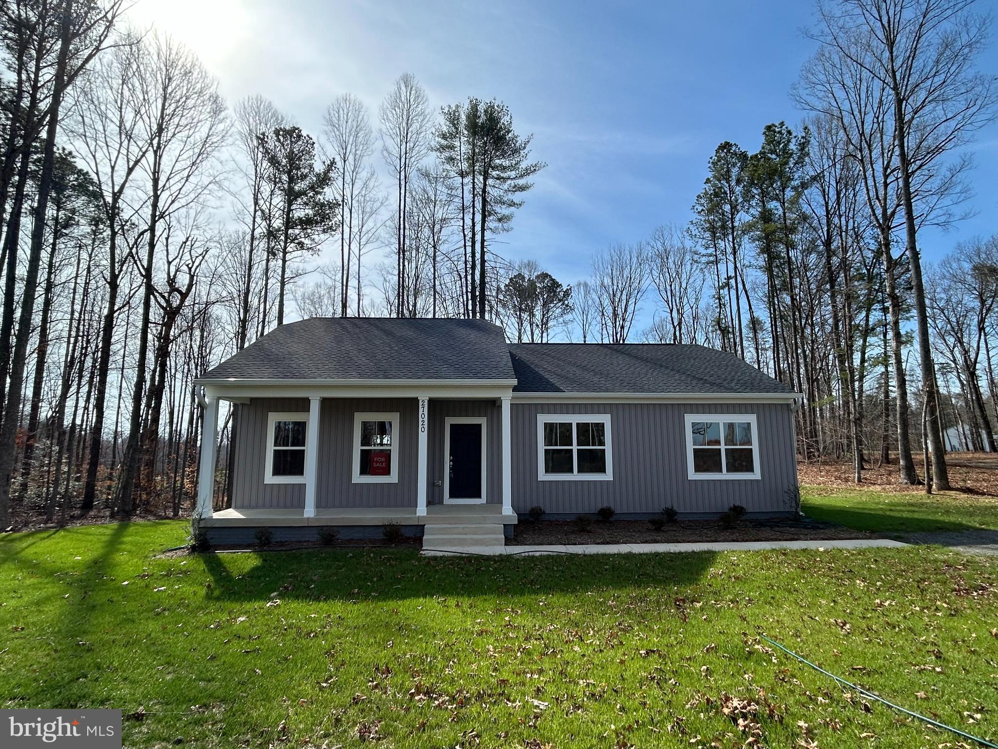 MOVE IN READY! This community is sold from an offsite sales office located 9528 Whitehall Blvd., Spotsylvania, VA 22553. PLEASE CALL FOR AN APPOINTMENT.
2-Acre Homesite in Pleasant Valley Estates – Immediate Move-In

Homesite 5
- 1,532 sq. ft. with 3 bedrooms and 2 bathrooms
- Open floor plan with spacious living area
- Eat-in Aristokraft kitchen with Birch Benton Quill cabinets and Uba Tuba granite countertops
- Owner’s suite with walk-in closet and dual-sink vanity
- Additional two bedrooms, full bath, and laundry room

Nestled in a peaceful, wooded setting, Pleasant Valley Estates offers 2 to 4-acre homesites just minutes from Lake Anna, Fredericksburg, and Culpeper. Enjoy privacy, space, and natural beauty—all conveniently close to shopping, dining, and recreation, without the bustle of city living.

The Ella is a charming single-family home designed for easy main-level living. Its open layout features a spacious living area and an eat-in kitchen with plenty of storage, counterspace, and an optional island. The owner’s suite includes a walk-in closet and dual-sink vanity, while two additional bedrooms, a full bath, and laundry room complete the home.