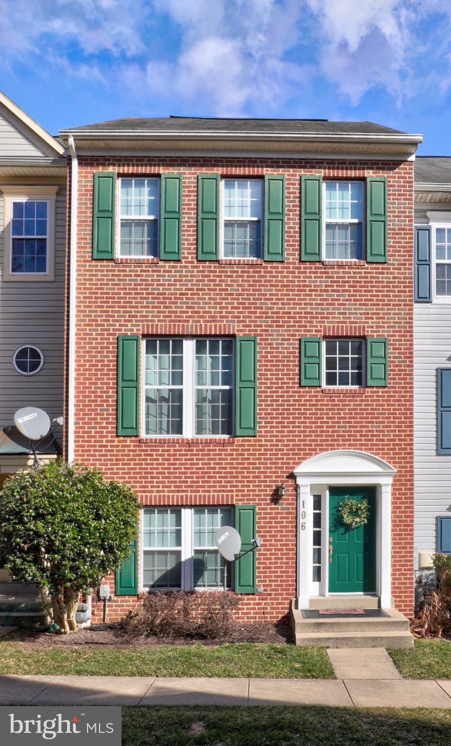Welcome to 106 Blackbird Hill Lane .  This gorgeous townhome is nestled in the always desirable Russett community. Walk through a quiet courtyard or drive into a two car garage to enter this beautiful four story townhome with 3 bedrooms, a spacious loft (which can serve as a fourth bedroom) and 2 ½ baths. The two story foyer and open floor plan offers plenty of natural light. Step down to a family room/office on the lower level with large windows and a doorway leading to the 2 car garage. New flooring in basement, main level and top level. Large open kitchen. Cathedral ceiling in master with large walk in closet and ensuite.  The large loft on the fourth level is a great bonus room or 4th bedroom and gives the home a contemporary expansive feel! Enjoy outdoor living with neighborhood pools, tot lots ,tennis courts, basketball courts, volleyball courts, picnic pavilions and over 14 miles of hiking trails.  The Russett community is the perfect place for your family and friends to spend time relaxing or exploring the  Oxbo Nature Preserve.  Convenient to Restaurants, shopping, DC, Baltimore and Annapolis.