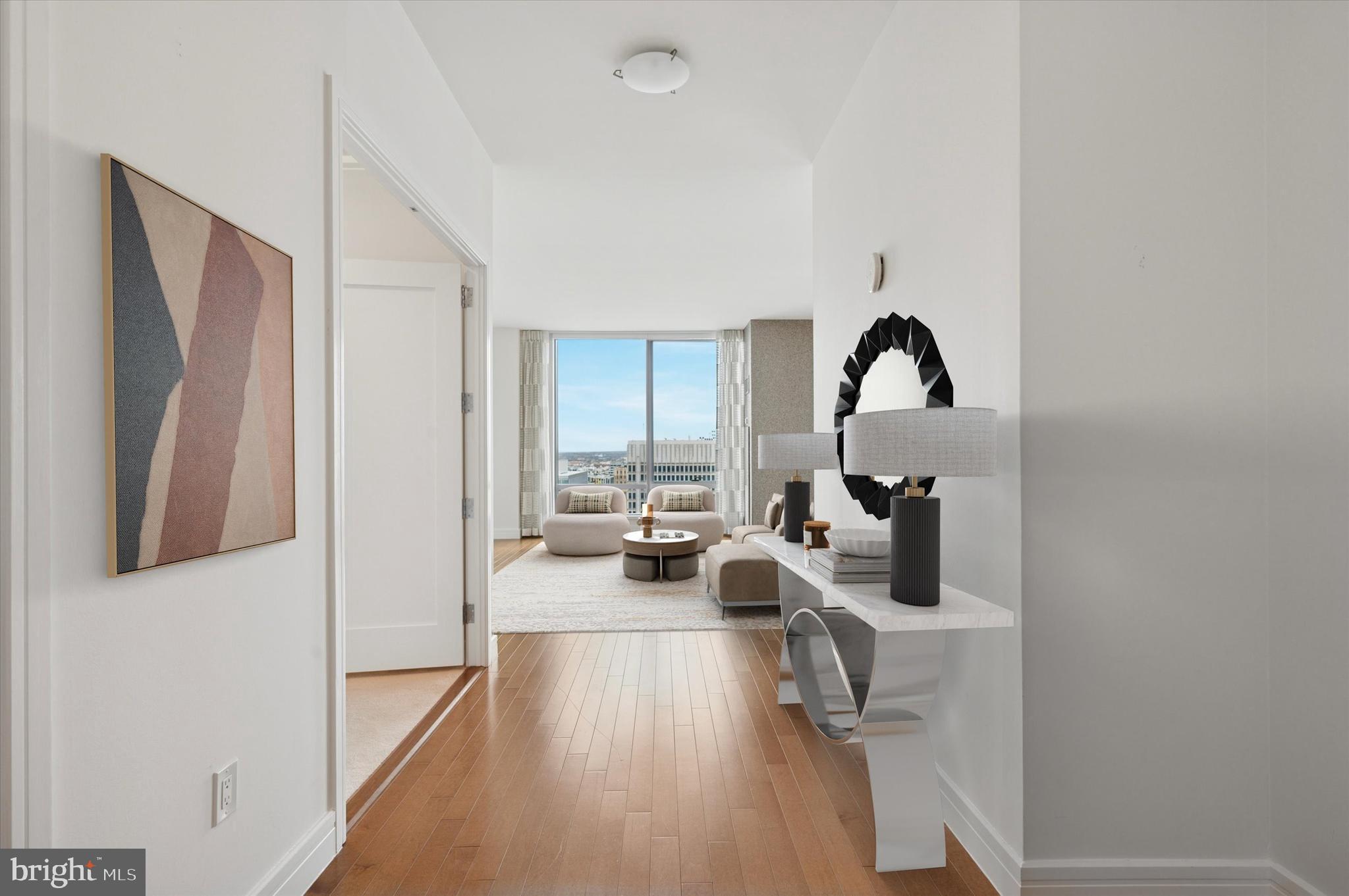 Don't miss the opportunity to own a stunning 3-bedroom,  3-1/2 bath, 3079sf home at an amazing price! 
PARKING license is included, in the on-site, valet parking garage!   Gorgeous views of City Hall, Dilworth Park from every window!  One of the largest floor plans in The Ritz-Carlton Residences.  Gourmet kitchen features Sub-Zero refrigerator, Viking wall oven and gas cooktop, Miele dishwasher, U-Line wine cooler, glass tile backsplash and limestone countertops. Wood floors in living areas and in the 3rd bedroom/den with double doors leading into living areas.  Main bedroom suite with sitting area, walk-in custom closet, luxurious bath with Calacatta Gold marble,  Bain ultra soaking tub and vanity.  Motorized solar shades throughout this home.
Luxury living at its best with access to world-class Ritz-Carlton services and resident-only amenities. These include 24-hour concierge, porter, and valet services; chauffeur service; a state-of-the-art fitness center; an indoor lap pool, hot tub, and locker rooms with showers; and a private yoga room. The resident lounge is perfect for daily use or private events at no additional cost. Additional amenities include a theater room, a newly renovated outdoor terrace with grills, dining areas, fire pits, and lounge seating, an on-site dog park, and a gated garden.