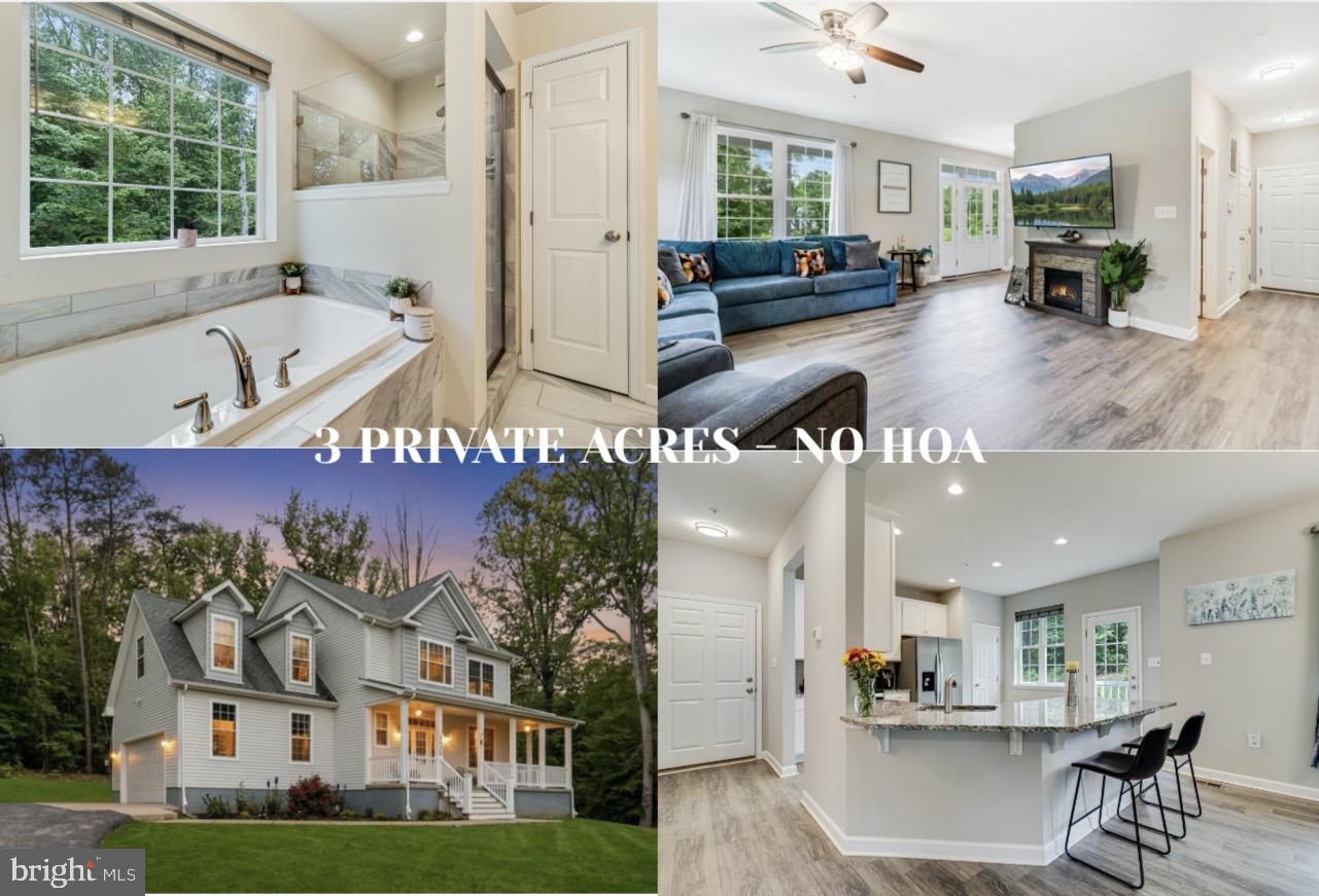 Motivated sellers - Experience the perfect blend of privacy, modern comfort, and peaceful country living in this stunning newer construction Colonial built in 2022 - nestled on a picturesque wooded homesite in Nanjemoy. Over 3100 sf of living space with almost 1,000 sf of unfinished space with a rough in.   Situated on approximately 3 private acres at the end of a quiet cul-de-sac, this beautifully designed home offers the serenity of rural living while remaining conveniently located to La Plata, Indian Head Naval Support Facility, Washington, D.C., and some of Southern Maryland’s favorite waterfront destinations.
Step inside to discover a bright and open floor plan designed for both everyday living and entertaining. The spacious family room flows seamlessly into the gourmet kitchen, featuring granite countertops, stainless steel appliances, elegant lighting, and an oversized island ideal for gatherings. Large windows throughout the home fill the space with natural light while showcasing the surrounding wooded views. Plenty of land to add a detached garage and even additional road to access private 3 acre lot.  

The upper level offers generously sized bedrooms, including a luxurious owner’s suite complete with a large walk-in closet and spa-inspired bath featuring a soaking tub, separate tiled shower, ceramic tile flooring, and dual vanities. Convenient upper-level laundry adds to the home’s thoughtful functionality.  The lower level offers a rough in for bath and a secure safe room.

Outdoor living and functionality continue to impress with a large detached shed equipped offering the perfect setup for a workshop, hobby space, storage, home business, or recreational use.

Enjoy the lifestyle that Nanjemoy and nearby Port Tobacco have to offer with close proximity to local waterfront restaurants, marinas, fishing piers, and public boat ramps. Spend weekends dining at the beloved Port Tobacco Marina Restaurant, launching your boat nearby for a day on the water, or enjoying the amenities at Goose Bay Marina.  Mallows Bay Park is a short distance away.  This location is ideal for boating enthusiasts, nature lovers, and anyone seeking a quieter pace of life while still maintaining commuter convenience.

Additional highlights include:

Side-entry 2-car garage
Spacious rear deck overlooking private wooded acreage
Open unfinished basement with rough-in plumbing and future expansion potential
Modern energy-efficient systems and upgraded finishes throughout
Quiet neighborhood setting with abundant wildlife and scenic surroundings
This exceptional property offers the rare opportunity to enjoy newer construction, acreage, modern amenities, and the relaxed Southern Maryland waterfront lifestyle all in one beautiful setting.