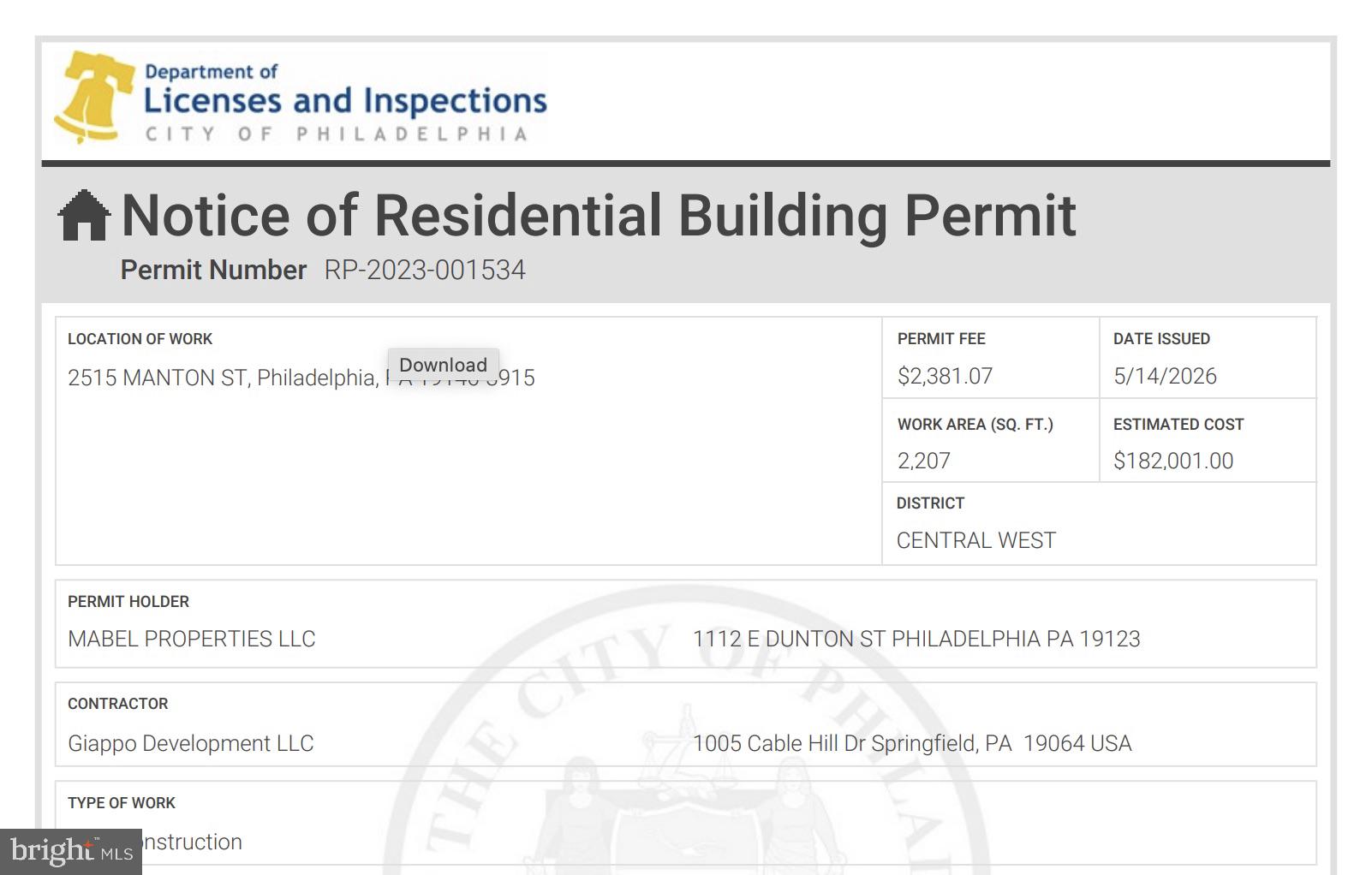 POINT BREEZE - Residential