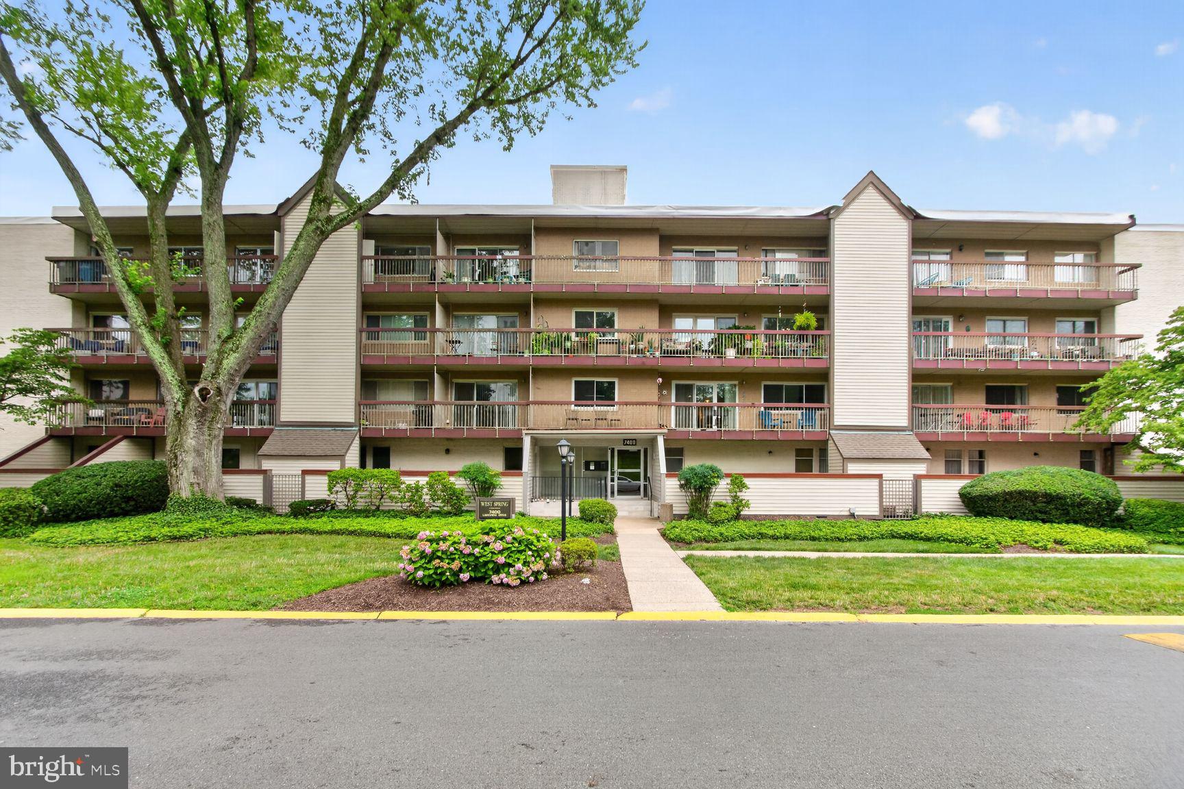 Discover the charm of this completely renovated 3 bedroom, 2 bathroom condo with  big balcony and community pool in convenient location. Beautiful kitchen (with granite countertops and brand new stainless steel appliances) which opens up to the spacious and light filled living and dining area. Apartment has new floors and paint throughout.  Master bathroom is completely new with new tiles, shower, sink etc. Second bathroom completely updated. Bigger unit at the end of the hallway with ton of windows and rooms filled with day light all around. The additional bedrooms provide ample space for guests or a home office, catering to your lifestyle needs. The association fees covers essential services such as Air Conditioning, Common Area Maintenance, Electricity, Gas, Heat, HOA/Condo Fee, Security Monitoring, Sewer, Snow Removal, Trash Removal and Water. Perfectly located just across the street from Montgomery Mall with shopping/dining. Secure entry, building with elevator. Public transportation - bus stops (metro, ride on) right in front of the building, short drive to Grosvenor with metro garage and Bethesda metro stations on the red line. Easy access to Cabin John Park with tennis courts, ice skating rink, trails, creek and Cabin John Mall with different shopping and restaurant choices. Experience the perfect blend of comfort and convenience in Bethesda, where your new chapter awaits! Don't miss this one, it has it all!