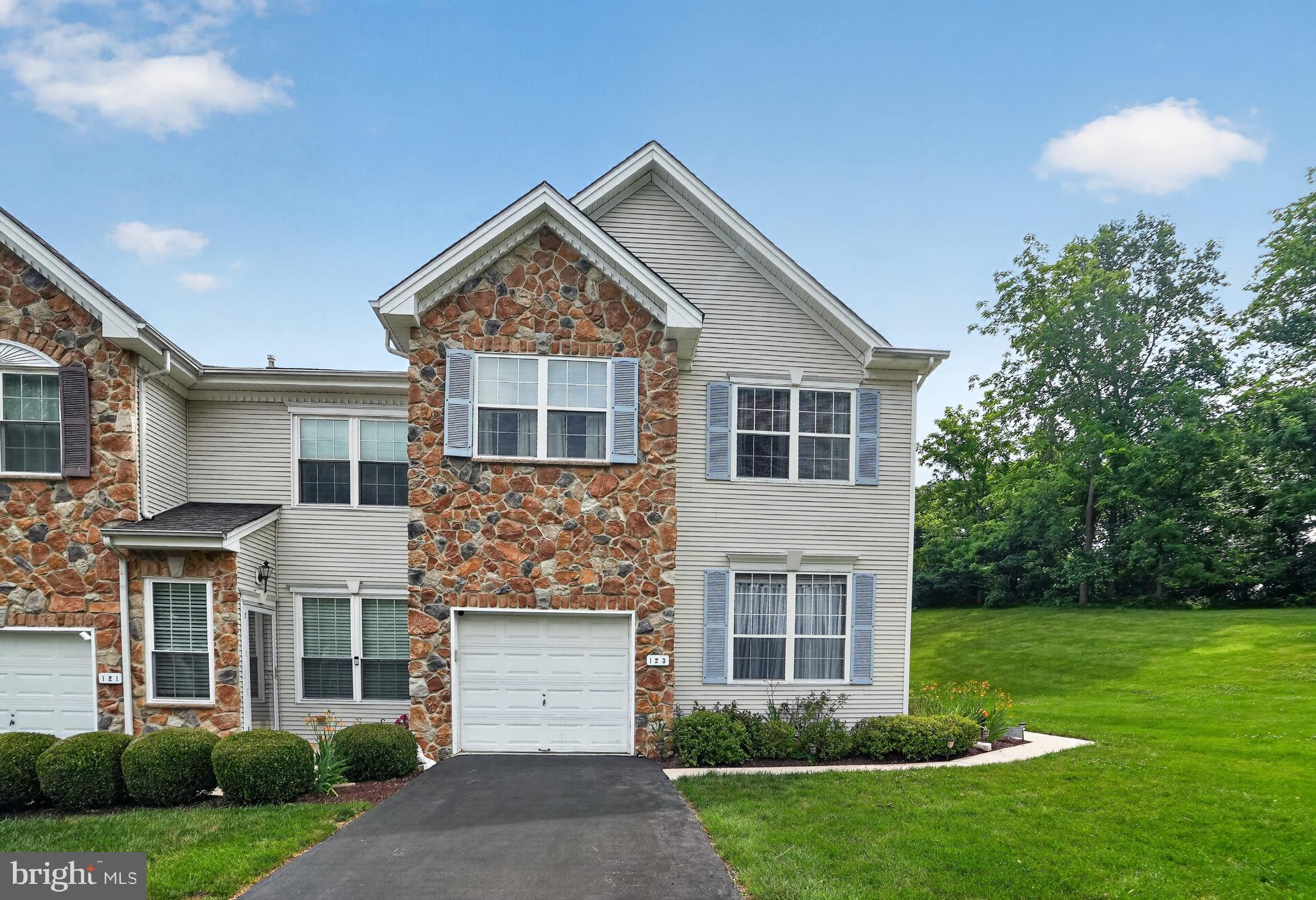 Look no further! The rare opportunity to own a home in the Brandywine at Thornbury neighborhood is here!

This beautiful end unit townhouse has three bedrooms and two and a half bathrooms. The main level features an open-concept layout with a spacious living room, dining area, and kitchen. The living room offers nice natural light through large windows. A secondary space offers many options including a formal dining area, office area or additional living space.  The kitchen is equipped with modern appliances and ample counter space. A beautiful wall of windows here allows for brilliant natural light and views of the outdoors. The dining area is situated between the living room and kitchen, providing a comfortable space for meals.

The upper level contains the three bedrooms, including the primary bedroom. The primary bedroom has an ensuite bathroom which has a nice double vanity, updated lighting, and a soaking tub. The two additional bedrooms share the second full bathroom. Neutral paint colors create a warm, welcoming ambiance throughout the home.

The large finished basement offers a wide variety of uses.  There is also a nice fireplace offering a nice source of heat and beautiful ambience for cooler days.

The outdoor space includes a deck, providing a tranquil setting to enjoy the pleasant weather while entertaining friends and family