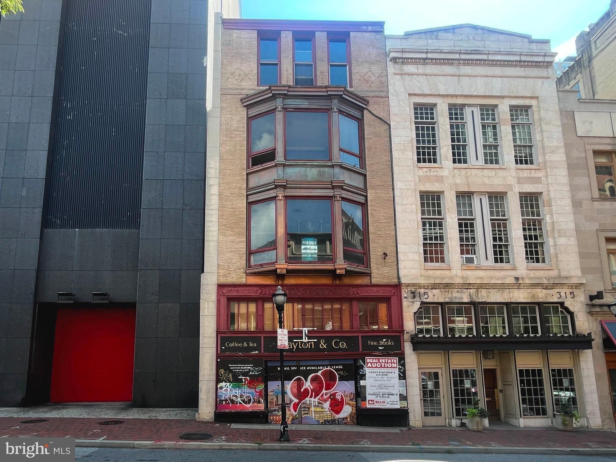 ABSOLUTE COURT ORDERED REAL ESTATE AUCTION TO THE HIGHEST BIDDER OVER $100,000!! Auction Date - Thursday, May 14, 2026 at 11:00 AM. Pre-Qualification is required. Court ordered receivership auction - No pre-auction offers will be considered. Auction to be held at property.       Tax records indicate that the four story in-line building comprises 10,125 square feet above grade and 2,250 square feet below grade. Formerly known as the Lycett Stationer’s Building. Architectural highlights include a decorative facade and transom, bow windows and historic signage. The building is comprised of a masonry structure, with flat-built-up roof, and is currently arranged for six levels including basement. Most levels have been fully gutted. The first floor main and mezzanine levels remain partially intact, with shelving, service bar and separate offices. The building requires comprehensive renovation or full redevelopment.