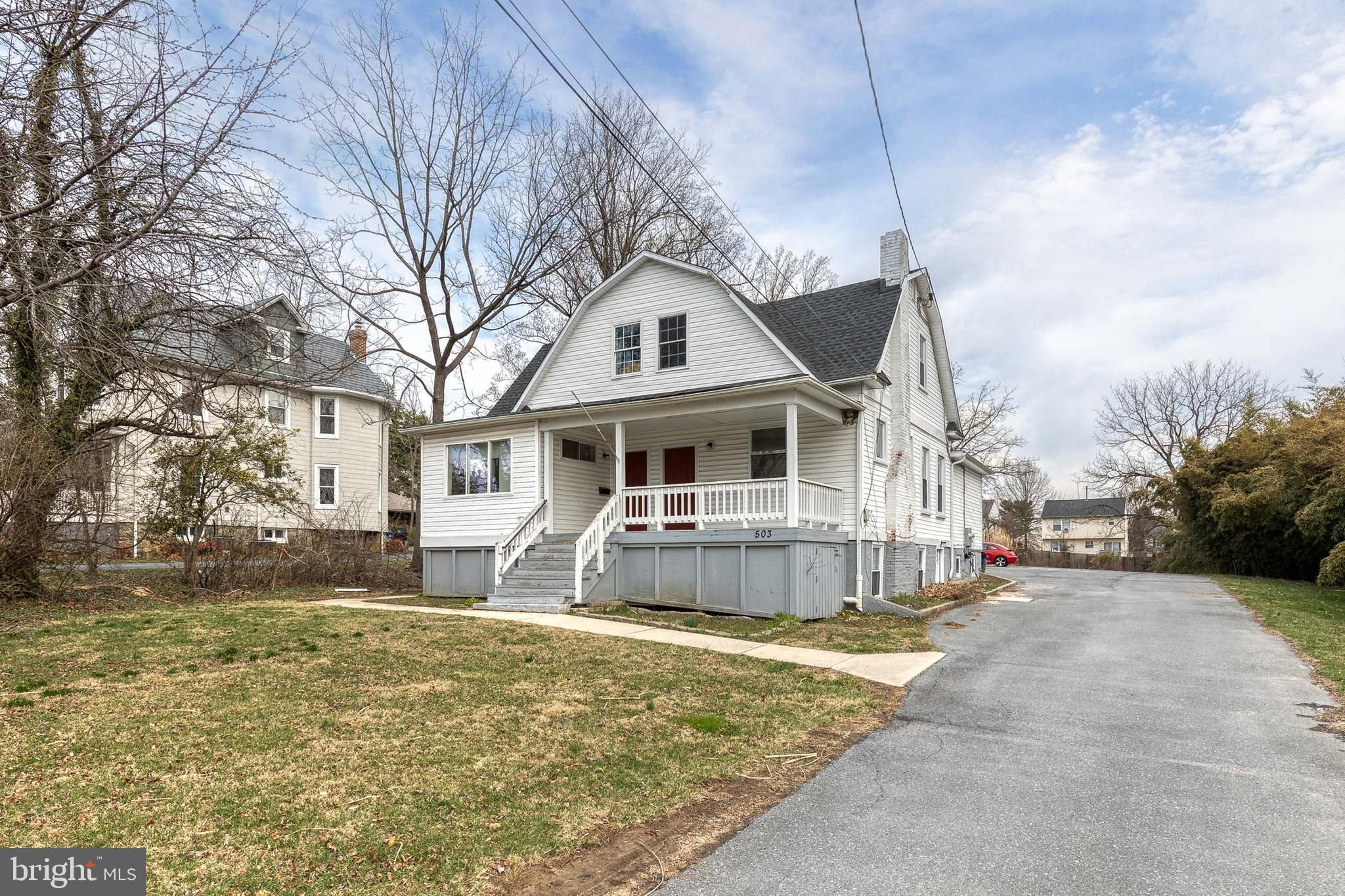 Welcome to 503 Academy Road – a beautifully renovated two-unit multi-family property offering a fantastic investment opportunity with the added potential for owner-occupant living! Fully renovated in 2017, this property is ideal for investors or someone looking to live in one unit while renting out the other for additional income.

Please note that the photos are only of Unit B. Both units are similar, but Unit A is slightly larger. Unit A is currently leased for $2,525 per month. Unit B is vacant and has previously leased for $2,300 per month. Both units were renovated at the same time and have similar finishes, featuring a spacious floor plan with two bedrooms and one and a half bathrooms. 

Both units are equipped with modern upgrades, including stunning wood floors, neutral paint, and updated kitchens and bathrooms. The kitchens are modern and stylish, boasting granite countertops and stainless steel appliances.

For added convenience, both units are separately metered and each has its own washer and dryer in the basement. 

The property also offers a large shed with overhead door and electric, perfect for additional storage or hobby use. The spacious backyard provides ample space and could have potential for future development or subdivision (buyer to verify with local authorities).

With its prime location in Catonsville, this multi-family property presents both a strong investment opportunity and a comfortable living space for tenants. Whether you're looking to live in one unit and rent the other, or rent out both for maximum return, 503 Academy Road is a perfect choice! Don't miss out on this gem – schedule your tour today!