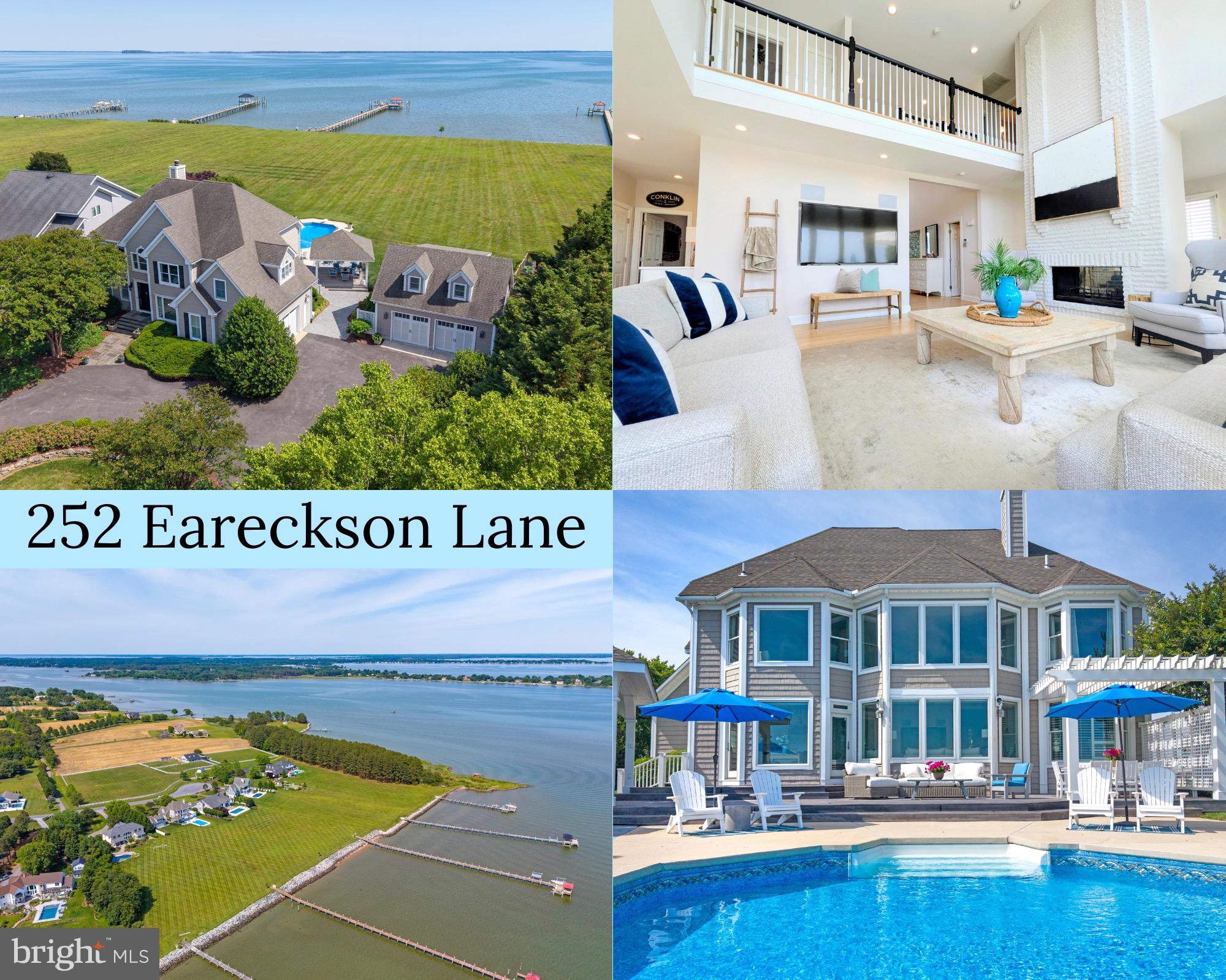 The waterfront dream home you've been waiting for... the one everyone else will wish they had bought first.
This quintessential Kent Island waterfront estate captures everything buyers love about Eastern Shore living. Perfectly positioned on 1.99 private acres just minutes from the Bay Bridge, this exceptional property offers over 3300 SF in main house, and another 450 SF+/- guest space w/ full bath atop detached garage!  Designed for effortless waterfront living and entertaining.
The main residence features 5 bedrooms and 4 full baths, including a desirable main-level bedroom and full bath, while the detached two-car garage is topped by a private guest suite and full bath—ideal for visitors, extended family, or a private home office retreat.
Step outside and discover the lifestyle you've been dreaming about. A private pier, sparkling waterfront pool, expansive covered porch, and beautiful Ipe decking create a resort-like setting where every day feels like a vacation. Southern Eastern Bay views provide the perfect backdrop for boating adventures, summer gatherings, quiet mornings with coffee, and unforgettable sunsets.
This is more than a home—it's a waterfront destination. A place where memories are made, boats are launched, friends linger longer, and every season brings a new reason to fall in love with life on the water.

Extremely well-maintained with polished updates, to include: 
Anderson windows (2024 & 2020), refreshed dock & boat lift (8K lb capacity), Additional pilings for guest boat tie-up. Whole-house generator w/1000 Gallon OWNED tank, tankless water heater, fully encapsulated crawlspace,  Sub-zero refrigerator & Wolf gas stove, Pool pumps, filter (2020-2023) & new liner (2024).
One look and you'll understand why everyone else wishes they had gotten here first.