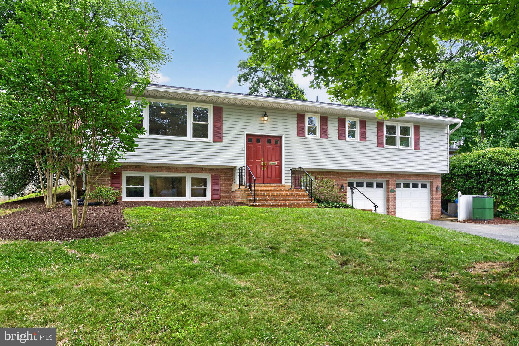 Oversized split foyer on a quiet cul-de-sac in a highly sought-after neighborhood.  Expanded gourmet kitchen w/ extension.  True MBR with ensuite bath.  Outstanding millwork and hardwood floors.  Great level yard.  Spacious deck and patio in back.  Two car garage with EV charger.  Falls Church address but McLean schools!!  Minutes from Metro and Tysons Corner.