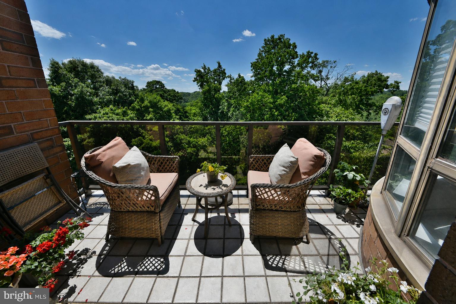 PERFECTLY POSITIONED TOP-FLOOR CORNER UNIT WITH THE COMMUNITY'S  MOST SCENIC VIEWS!
Premium location meets maintenance-free living: Unit 6-C is a rarely available top-floor residence located in the highly desirable Breyer Estates, a boutique condominium community situated in a uniquely secluded and peaceful setting away from major roads. Located at the rear of the community, this well-maintained condo enjoys abundant natural light from its additional windows and enhanced privacy with only one shared wall. Unit 6-C offers two bedrooms and two bathrooms, thoughtfully positioned on opposite sides of the floor plan creating an ideal separation of space for everyday comfort and guests. Both bedrooms have newer carpeting and feature walk-in closets with custom fittings, as do the additional closets throughout the home. The spacious kitchen offers newer stainless steel appliances, a new kitchen faucet, ample cabinetry, generous counter space, and a pantry. Additionally there are custom window treatments throughout. Conveniently located just off the foyer, the laundry/utility room features a full-size washer and dryer that are only two years old. Enjoy picturesque views of lush mature trees, birds, deer, and spectacular sunsets from the living and dining rooms. Step out from the dining room onto the tiled balcony to sit, read, and relax. In the evening, enjoy the distant lights of the Center City skyline. Furthermore, peace of mind comes standard with unit 6-C! Each residence is equipped with an individual ADT monitoring system featuring smoke, water, heat, and entry detection. Additional protection includes flood-watch monitoring systems for the washer, dryer, and water heater.

The association has invested in significant building improvements, including HVAC systems for the entire building that are only three years old, updated elevators in 2025, a newer roof and parking lot, and energy-efficient lighting throughout the common areas and parking garage. Also important to know, unit 6-C includes one deeded fully covered parking space conveniently located near the entrance to the elevators  and nearby is your 6' x 9' storage unit! Breyer Estates has an on-site manager and office assistant who are employed directly by the association rather than an outside management company, helping to ensure prompt and personalized service. Residents enjoy 24-hour security, including state of the art surveillance cameras throughout the building and garage, a key-fob access system, front desk staffed security M-F days and evening times, and weekdays on-site maintenance staff. The community also features a social room with a flat-screen TV, bathroom, and full-size modern kitchen that can be reserved for private events. The room overlooks the beautiful outdoor swimming pool and cabana with bath facilities.

Breyer Estates is conveniently located near Abington, Einstein, Chestnut Hill, Temple, and Moss Rehab hospitals, as well as the nationally recognized Fox Chase Cancer Center. Nearby are numerous medical offices, universities, and colleges, and the community is even within walking distance of Drexel University-Elkins Park campus. Commuters will appreciate easy access to Routes 611 and 309, the Pennsylvania Turnpike, and public transportation, including a SEPTA bus stop, the Elkins Park and Melrose Park train stations, and even  walkable access to the Jenkintown train station. And Center City Philadelphia is an easy commute away. The surrounding area offers exceptional restaurants, retail shopping, salons, and multiple grocery stores, many of which provide delivery service. Residents also can receive a discount at a nearby fitness center.

Combining a premium location, beautiful surroundings, extensive building upgrades, and an exceptional staff, this residence offers the perfect blend of comfort, convenience, and worry-free living. It is time to start living your best life in Unit 6-C!