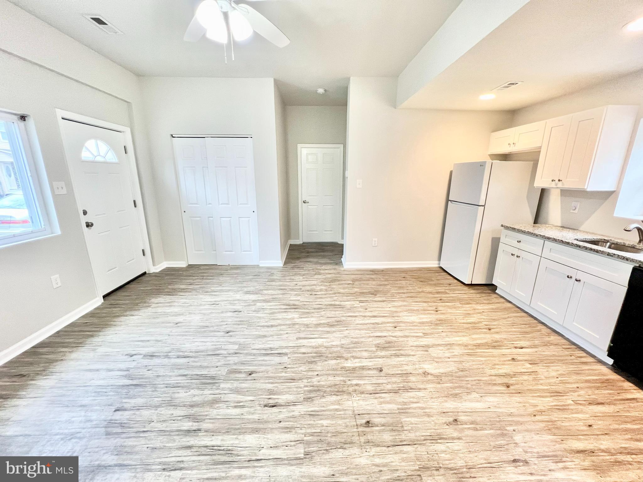 First Floor One Bedroom Unit in Bristol Borough! Amenities Galore in This Beautiful Home! Walk in to Beautiful Plank Flooring Throughout. There is a Ceiling Fan in the Living Area for Comfort AND For Summer Days Ahead There is Central Air and Space to Bring Your Couch and Cozy Up! The Kitchen Features Newer White Cabinetry with a Beautiful Neutral Countertop and Newer Appliances Including a Dishwasher! With Recessed Lighting and a Window Over the Faucet You will Certainly Fall in Love! The Bathroom Features a Stall Shower with a Newer Vanity in Neutral Colors to Add your Personal Touch and Enjoy Care-Free Living. The Bedroom is Stunning with the Plank Flooring Continued, a Ceiling Fan for Comfort and A Large Closet! In the Bathroom You Will Find a Washer and Dryer to Complete This Unit! But Wait!! This Unit Also Has a Huge Fenced in Side Yard with TWO Garage Spots of Off Street Parking OR Storage!! This Unit Checks All the Boxes!! Take a look Today!