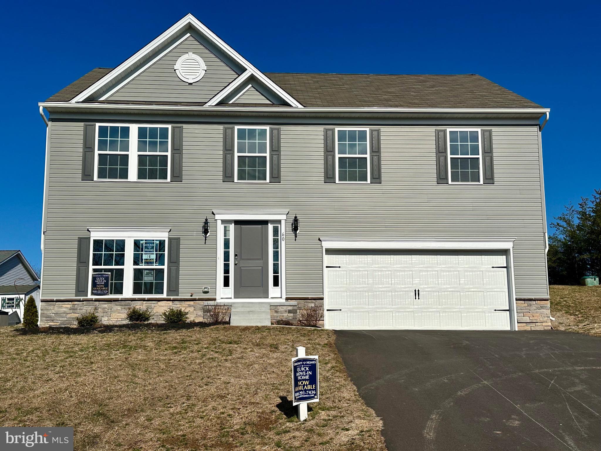 BIG PRICE IMPROVEMENT! 
Brand New Gemcraft Homes Exclusive – The HANOVER in Beautiful Romney, WV! 
Welcome home to the stunning HANOVER by Gemcraft Homes — a thoughtfully designed single-family residence that perfectly blends modern comfort with scenic charm.
Perched gracefully atop the rolling hills of Romney, this brand-new home offers breathtaking views and peaceful surroundings in the highly desirable South Hills School District. Enjoy the privacy of your own paved driveway leading to a spacious 2-car garage, setting the tone for the quality and care found throughout.
Main Level Living at Its Finest!
Step inside to an inviting open-concept great room designed for today’s lifestyle. The seamless flow between the living area, kitchen, and pantry creates the perfect space for entertaining, gathering, and everyday living.
The main level also features three generously sized bedroos, a full hall bath conveniently located for guests and secondary bedrooms and a luxurious owner’s bedroom suite complete with a private en-suite bath and coveted walk-in closet.
