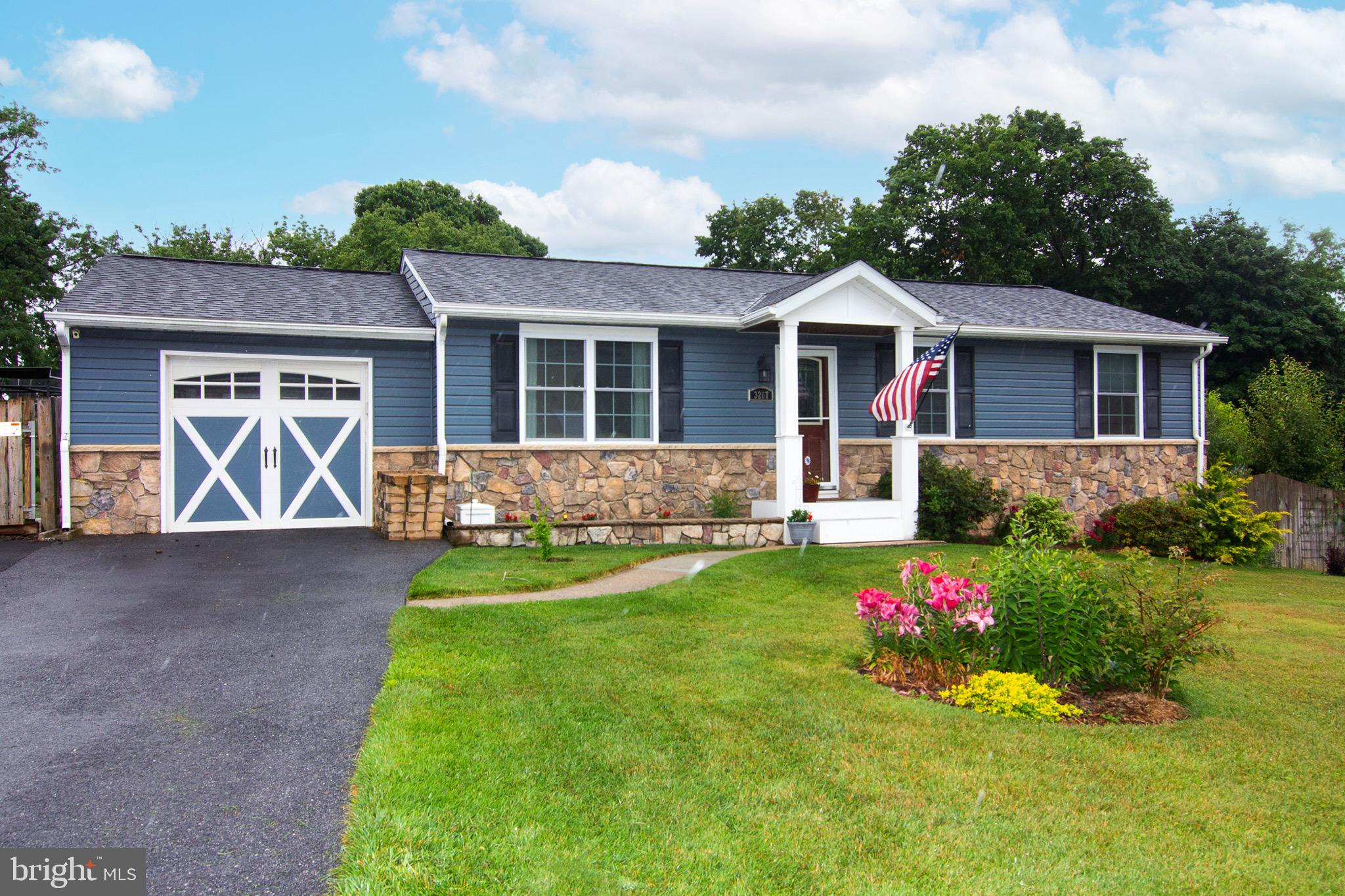 Charming, impeccably maintained and thoughtfully updated, this delightful rancher offers a lifestyle!
 Character and easy living is apparent with this first floor everything type home.  Every space has been carefully designed and beautifully appointed, creating a home that is both functional and inviting.
The main level features three bedrooms, hardwood flooring, six-panel doors, crown molding, ceiling fans, deep closets with organizers,  The hall bath features a tile floor, crown molding, and a relaxing jetted soaking tub. The welcoming living room is highlighted by a cozy fireplace and wood floors and guides you  into the the  heart of the home with a  beautifully designed kitchen featuring an impressive wall of custom cabinetry, granite countertops, stainless steel appliances, breakfast bar, tile backsplash, tile flooring, laminate tile-like flooring, a breakfast, convenient and stylish pull-out coffee station.  The kitchen flows seamlessly into the family room/ sunroom, where charming shiplap accent walls add warmth and character and offers flexible living and dining space while providing wonderful views of the inviting backyard. Step outside to discover an enchanting outdoor oasis with many perennial flowers. Enjoy dining on the  12' x 12' Trex deck, surrounded by stamped concrete patio and walkways,  privacy fencing, a pergola with sitting area and firepit, mature peach, pear and elderberry tres, a 10' x 16' newer storage shed to hold all the outdoor essentials. TIme to relax again, take a break and jump into the privacy of a hotub room, perfect for a peaceful evening with a glass of your favorite! The beautifully landscaped yard offers the perfect balance of relaxation and outdoor enjoyment.

The finished lower level expands the living space with a full bath featuring tile flooring and wainscoting accents, a dedicated laundry room with tile flooring, utility sink, and extra cabinetry, a flex room with closet and  additional space for hobbies and/or storage.
Completing the property is a one-car garage, double-width driveway, and an additional parking area alongside the garage, providing ample space for vehicles and visitors.
From its custom details and thoughtful upgrades to its charming outdoor spaces, this exceptional home offers far more than just a place to live—

Additional updates include enhanced attic insulation rated at R-72, contributing to the home's energy efficiency and comfort. 
More great features include walking proximity to  Chirstmas Tree Park, with a community swimming pool, ball fields, pickles ball courts, enjoy summer FIREWORKS  and carnival each year. Charlotte's Quest Nature Center and local downtown dining are also with walking distance