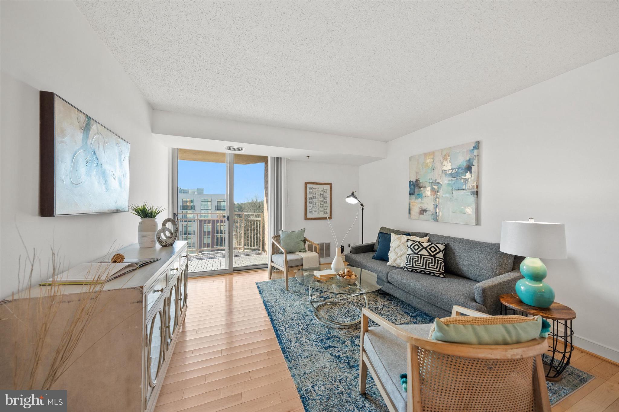Here it is! The 1-bedroom you have been waiting for at The Chase. Experience fabulous sunsets and elevated urban living in this sought-after west-facing condo, ideally situated in the heart of downtown Bethesda. Located between Bethesda Row and Woodmont Triangle, and directly across the street from Bethesda Metro, this sunlit residence offers both convenience and sophistication.

Designed for both style and function, the kitchen features granite countertops, maple cabinetry, and stainless-steel appliances, seamlessly flowing to the open living space. Bathed in natural light, the living area extends to a spacious balcony where you can take in breathtaking sunsets over the pool and tennis courts.

The generously sized bedroom boasts ample closet space and direct access to the full bath. This residence stands out as one of the best 1-bedroom tiers in the building and offers a rare private storage room on the balcony. Other highlights include in-unit laundry, assigned garage parking, new carpet in the bedroom, and fresh paint throughout.

Immerse yourself in the vibrant energy of downtown Bethesda, where world-class dining, boutique shopping, and cultural experiences are just steps away. With effortless access to public transportation, commuting to Washington, DC has never been easier.