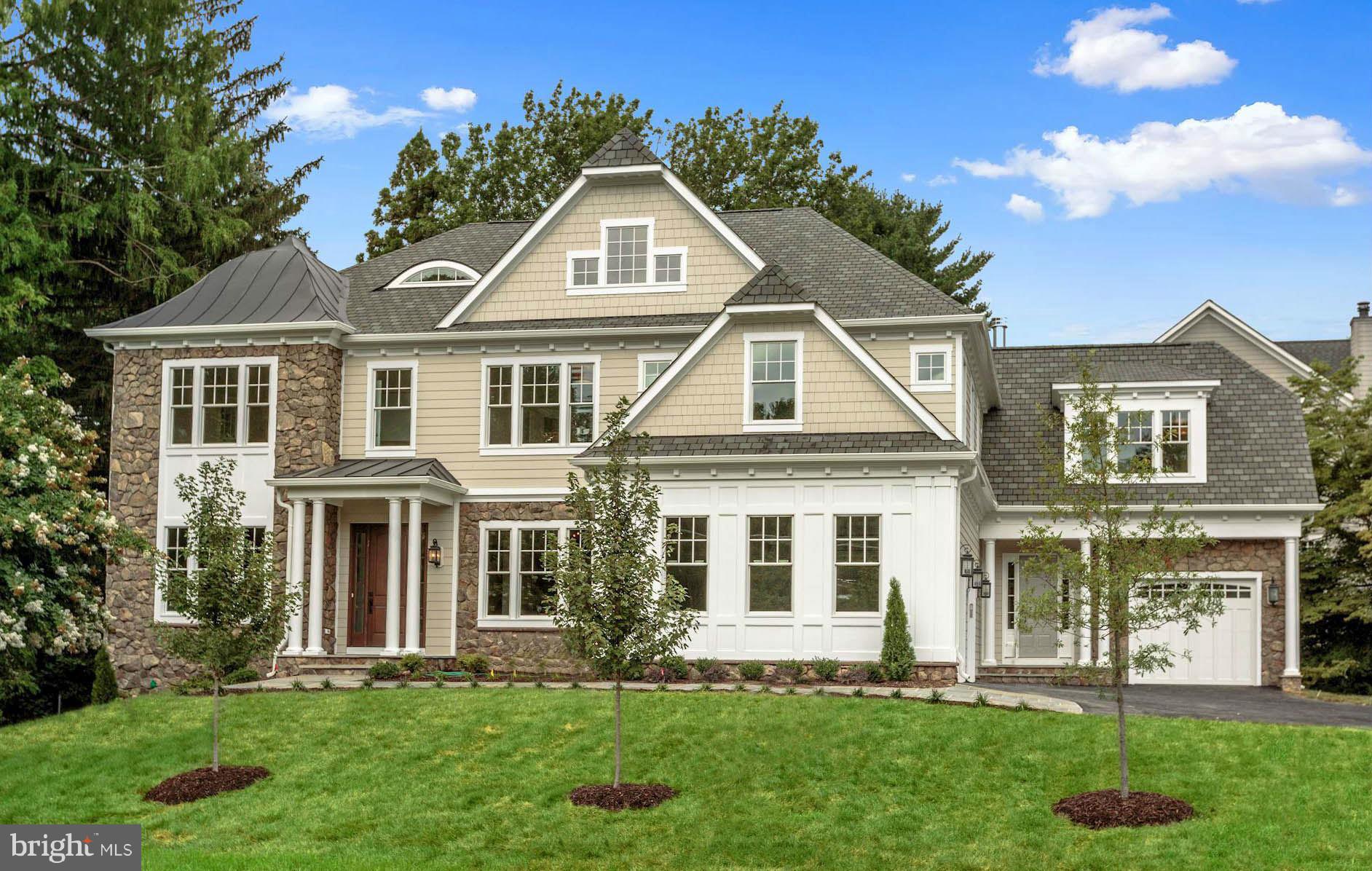 Stunning new shingle & stone manor home by Brush Arbor Homes. Built w/quality & sophisticated design. Approx 7,500 sqft on 3 levels with 6BR UP & 3 car GAR. Potential for separate BR suite w/elevator shaft. Truly beautiful finishes that Brush Arbor is known for--rough-hewn hardwoods, designer lighting, custom tile & cabinetry, 10ft ceilings. Incredible light-filled unique floor plan! Must See!