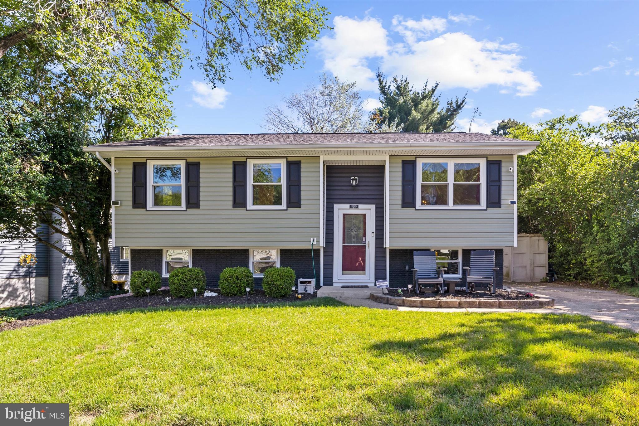Welcome home to 8249 Victoria Road in Millersville, a beautifully maintained split-foyer that blends thoughtful updates, comfortable living, and shows true pride of ownership. With over $50,000 in recent improvements, this home offers a move-in-ready opportunity in one of Anne Arundel County’s most convenient locations.

The main level is bright and inviting with wood floors and an easy, functional flow throughout the living and dining areas, and features an updated kitchen (2025) with white cabinetry, quartz countertops, brand-new stainless steel appliances, and a gas stove- designed for both everyday cooking and entertaining. From here, the kitchen flows seamlessly to a covered porch that extends your living space outdoors and overlooks the private backyard. Located on a quiet cul-de-sac, the home enjoys a tucked-away setting with a private backyard that offers both space and serenity. It’s perfect for hosting summer cookouts, gardening, playing, or simply unwinding at the end of the day. The covered porch makes outdoor living easy year-round and creates a natural extension of the home for gatherings and relaxation. Three well-sized bedrooms and a fully updated main bath complete the upper level. Downstairs, you’ll find even more flexible living space with a spacious rec room, a fourth bedroom, a second full bathroom, and ample storage.

Major exterior upgrades include new siding and all-new windows (2025), along with a newer roof, providing added peace of mind for years to come.

This home is currently zoned to the new Rippling Woods Elementary School, the new Old Mill Middle School South, and Old Mill High School. Conveniently located with quick access to Rt. 97, 100, 3, 32, and 2, commuting to Annapolis, Baltimore, and Fort Meade is simple and efficient.

Move-in ready, beautifully updated, and ideally situated - this is the one you’ve been waiting for.